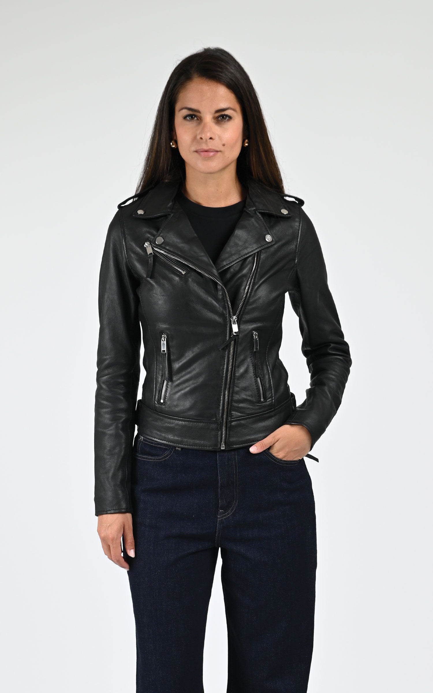 Blouson en cuir d&
