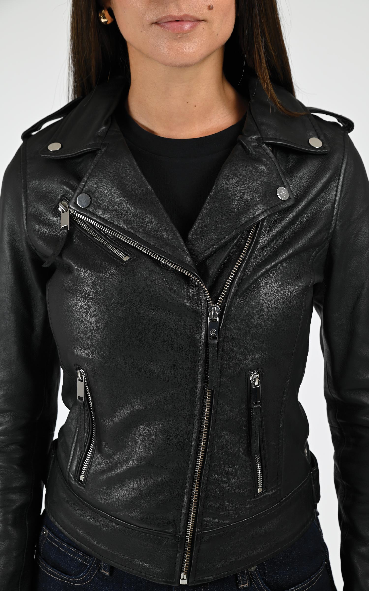 Blouson en cuir d&