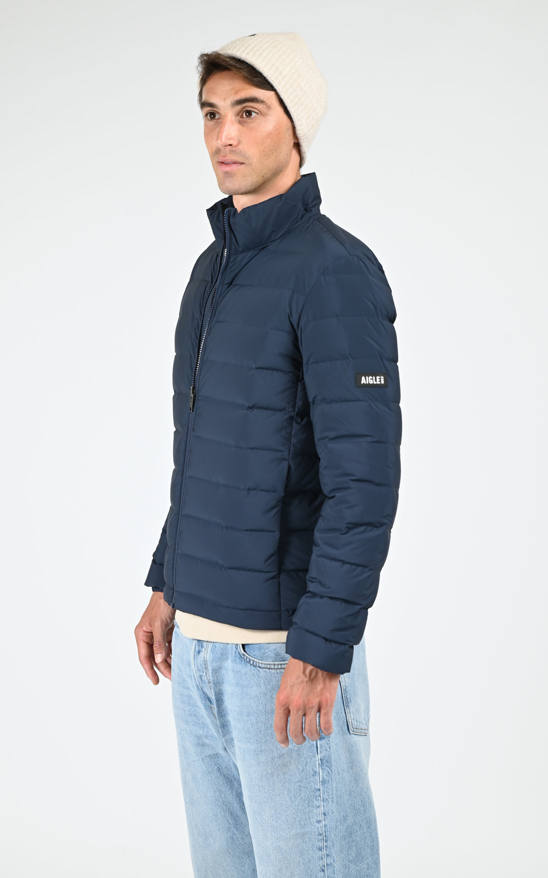 Doudoune courte bleu marine