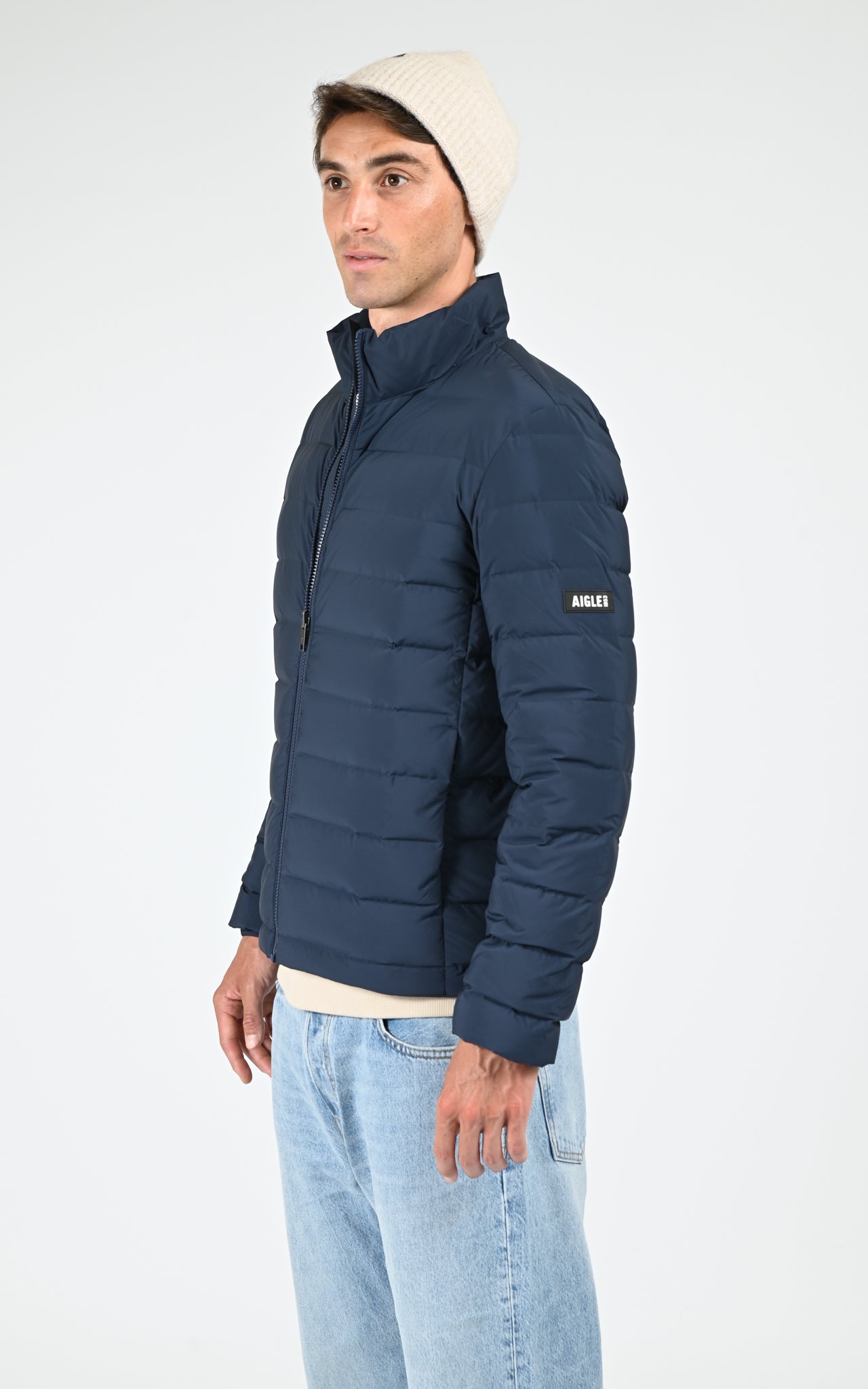 Doudoune courte bleu marine