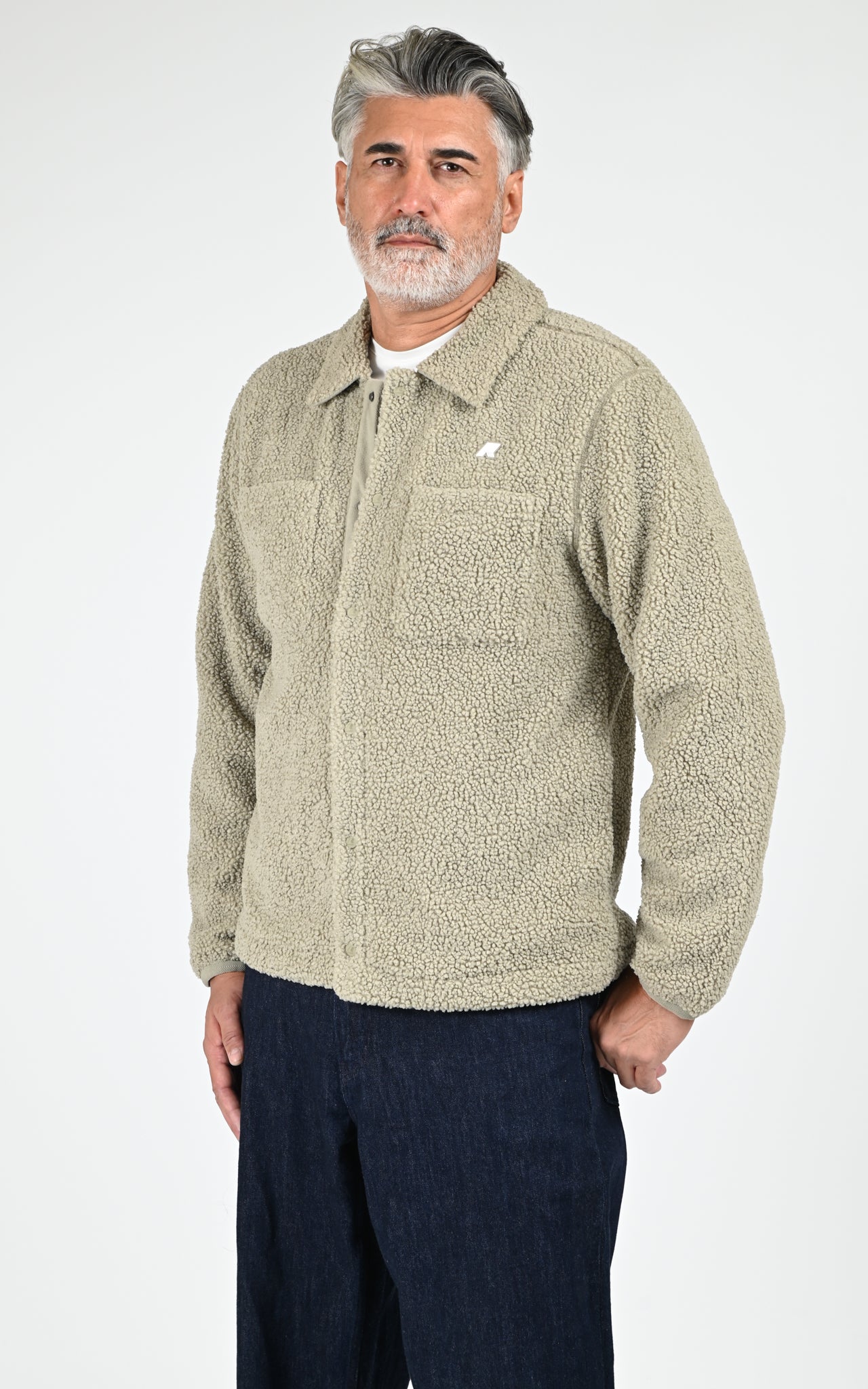 Veste sherpa Cameron kaki 1