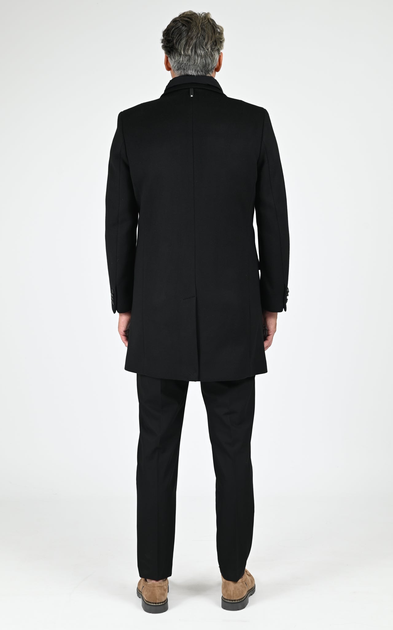 Manteau pardessus laine SKAI-SLB noir