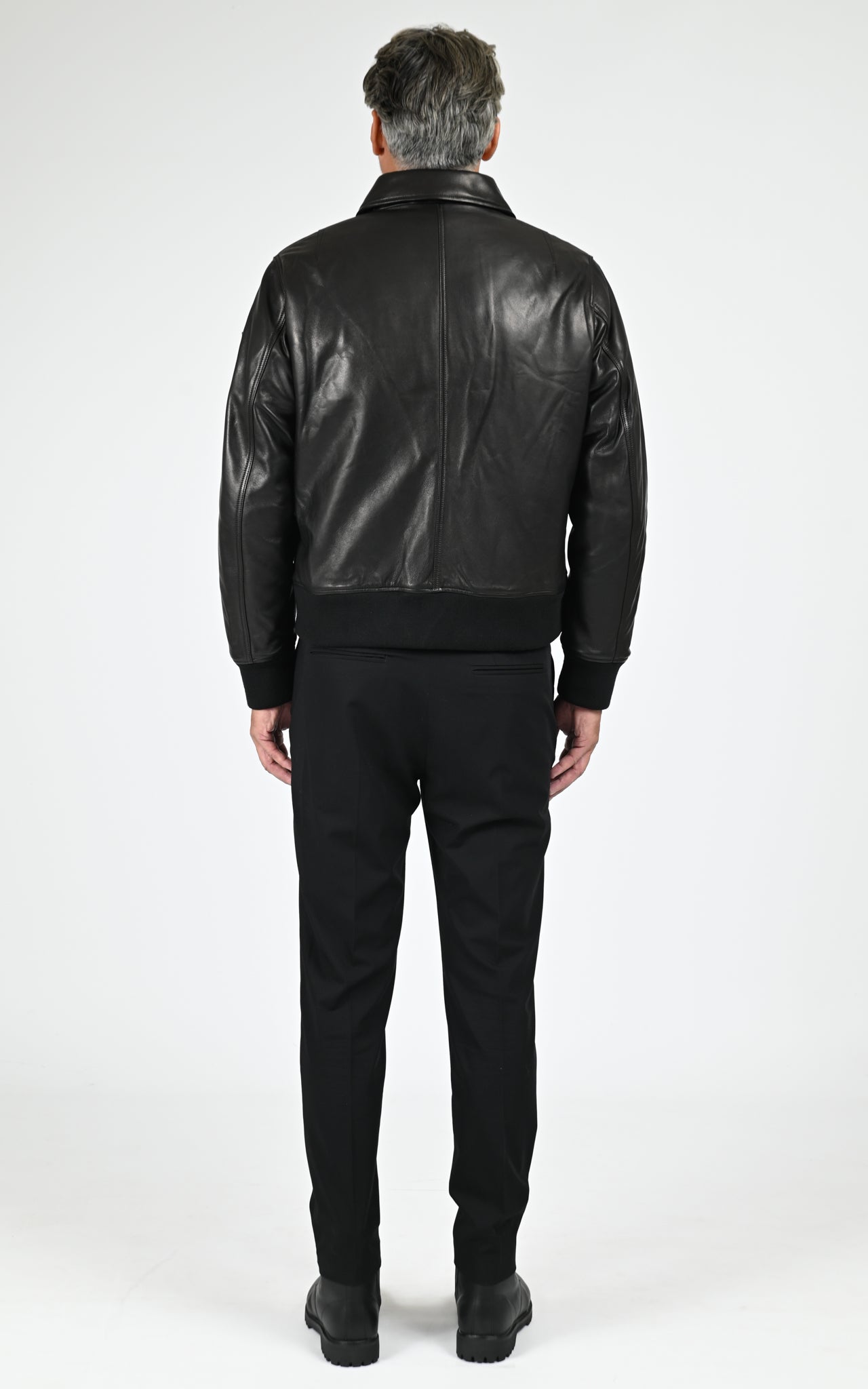 Blouson chaud cuir Pilot Jacket noir