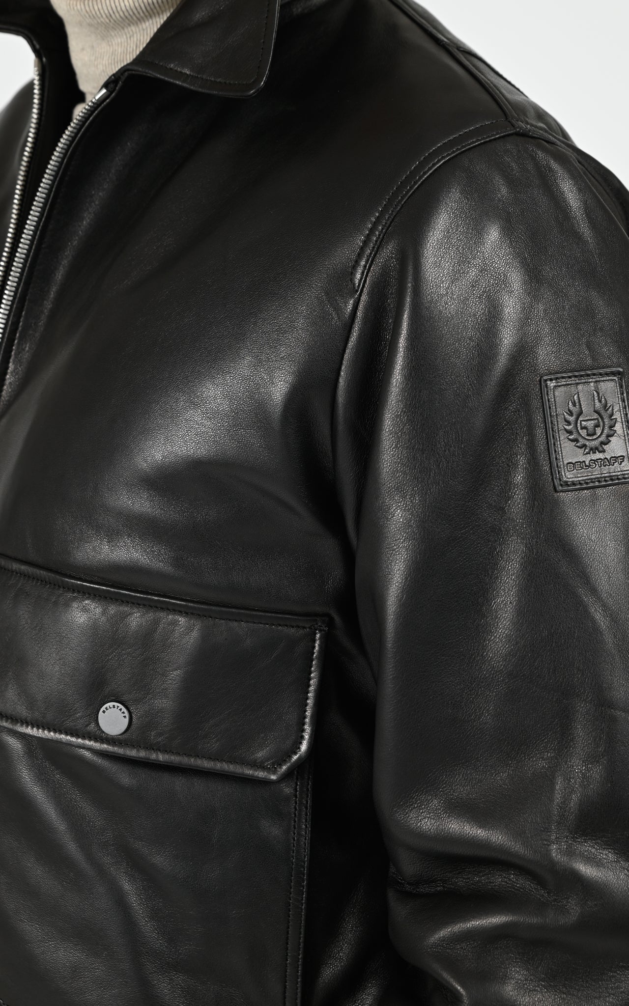 Pilote chaud cuir Pilot Jacket noir