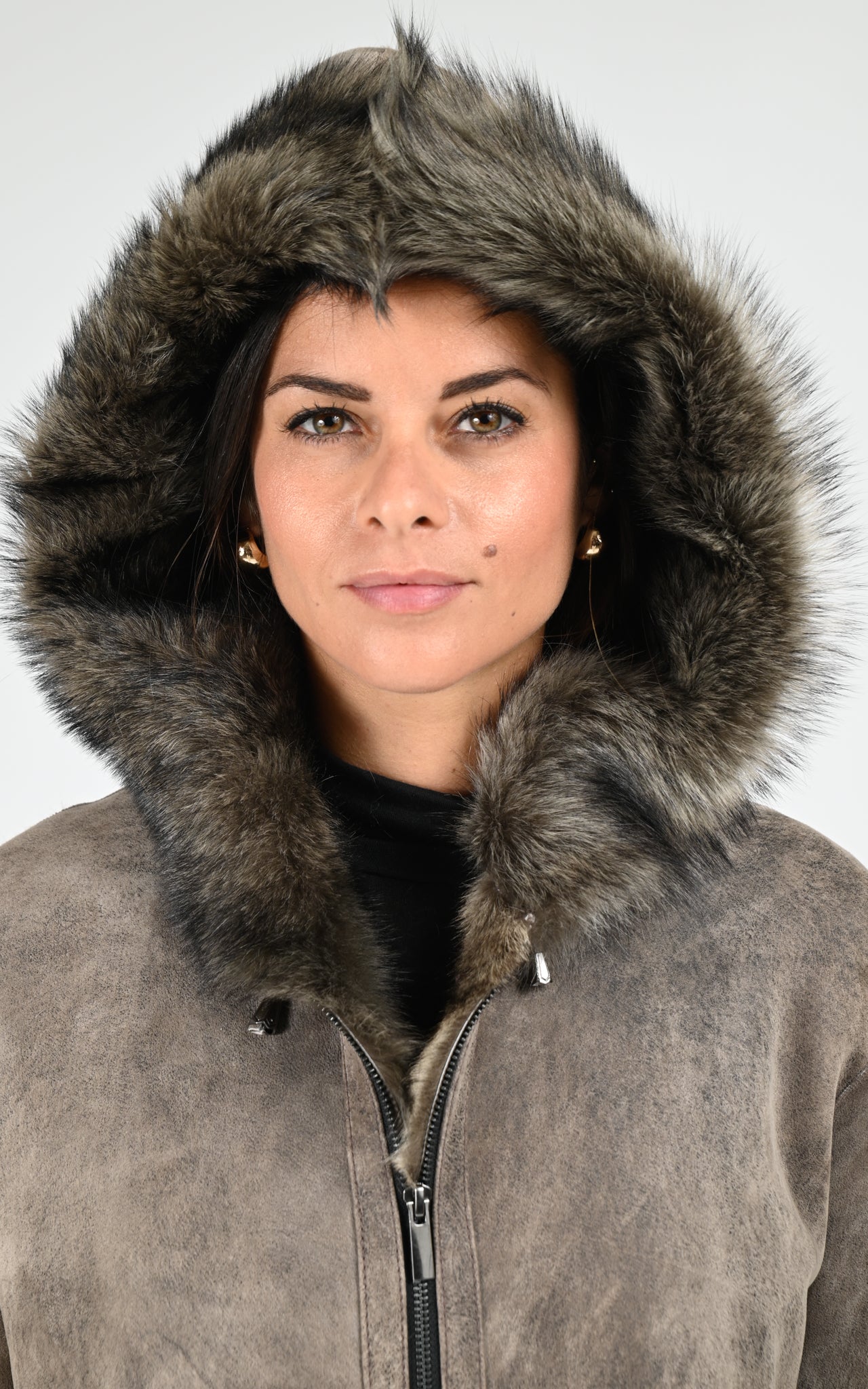 Veste agneau de Toscane Eden taupe 5