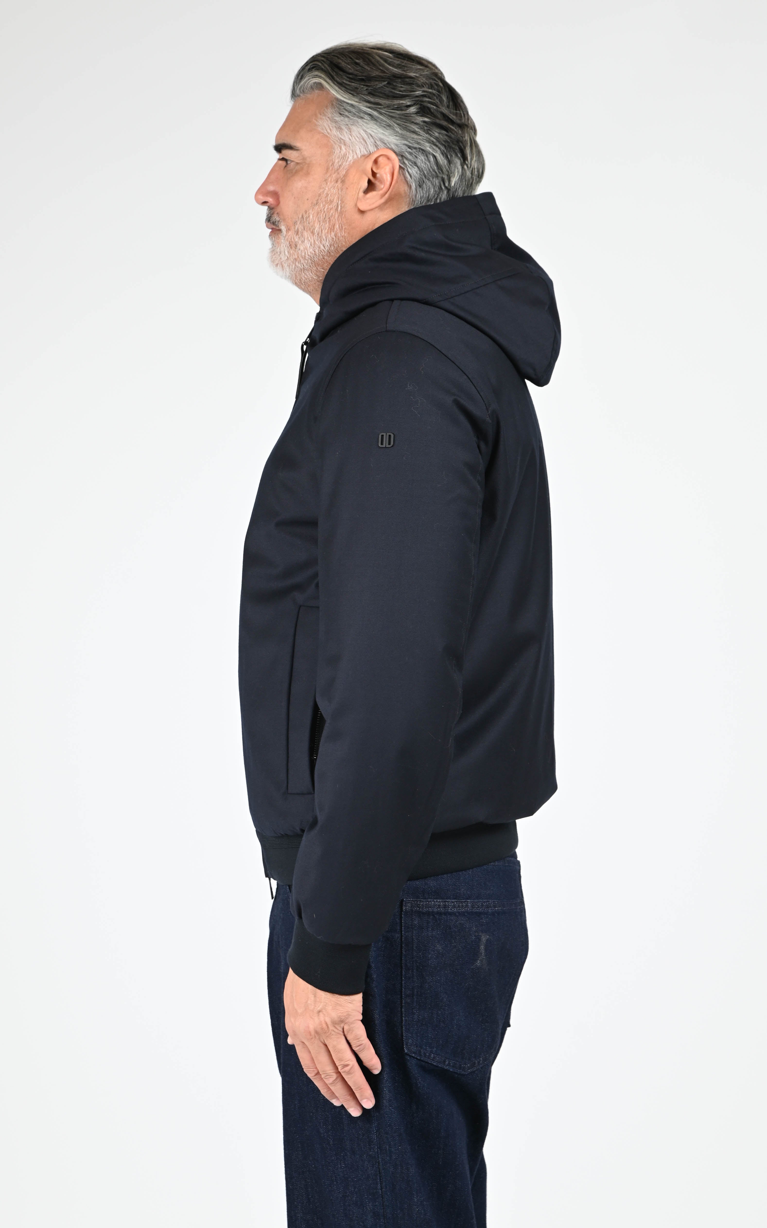 Veste à capuche laine Vigo bleu marine