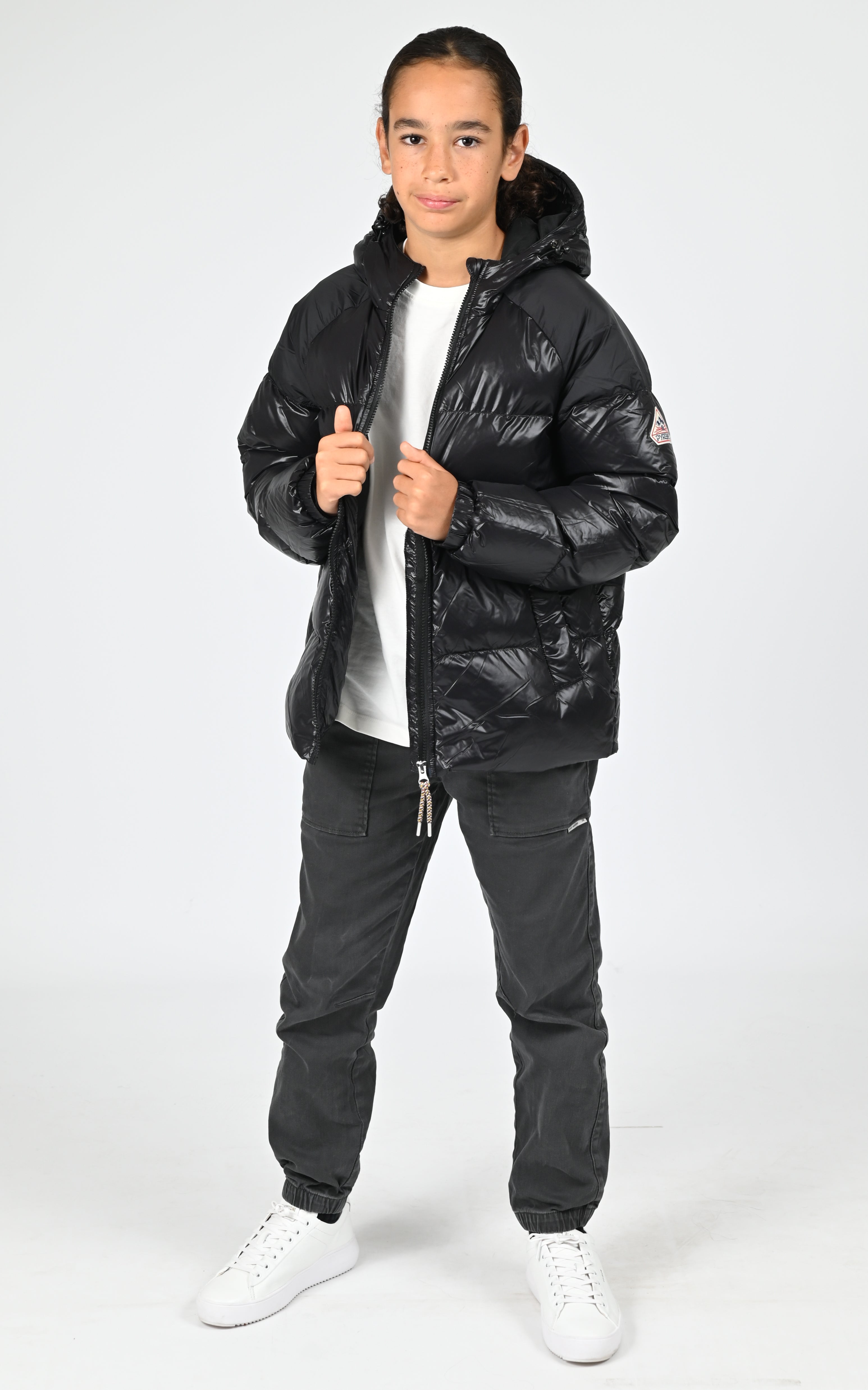 Doudoune à capuche Sten mixte noir