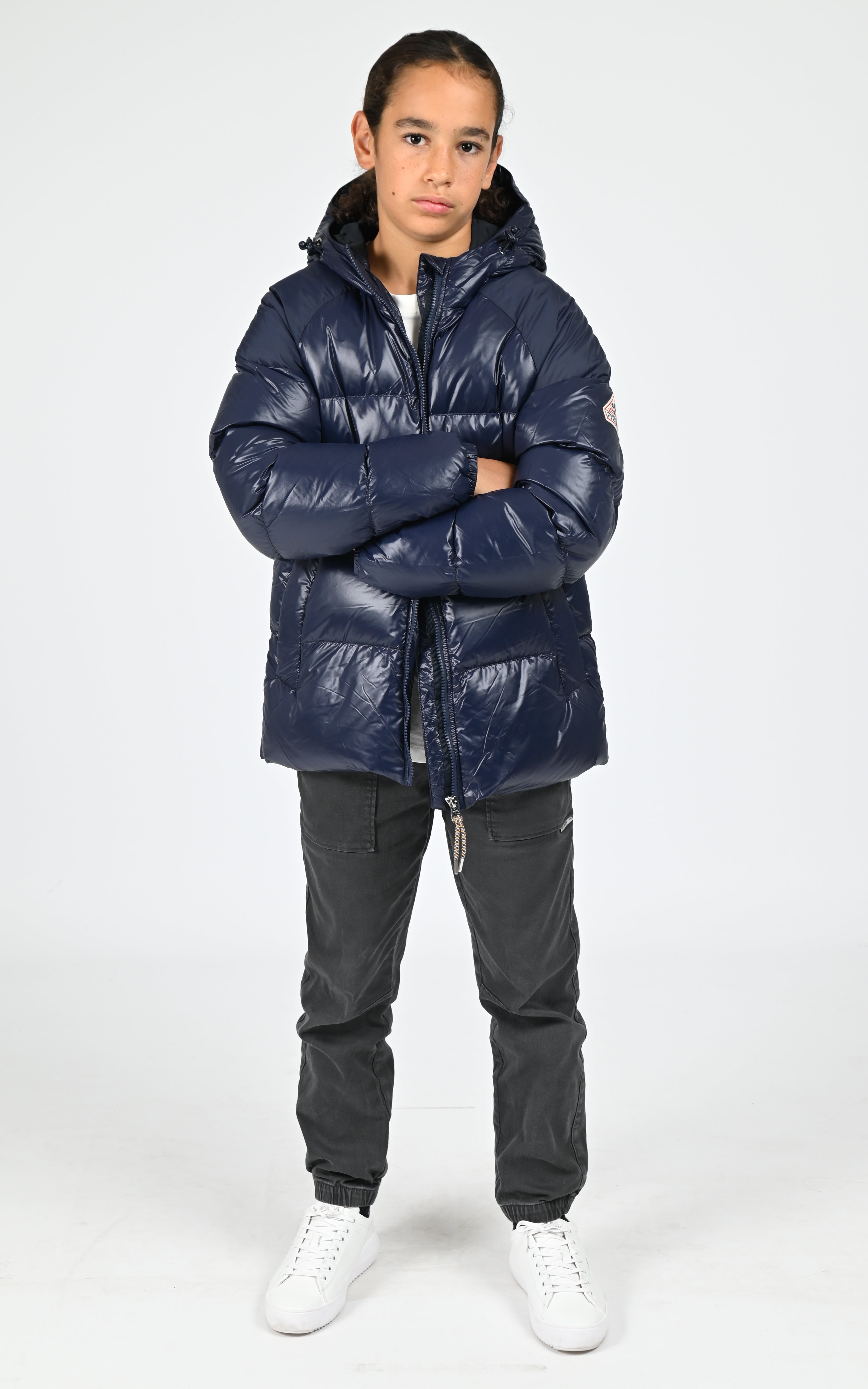 Doudoune à capuche Sten mixte bleu marine