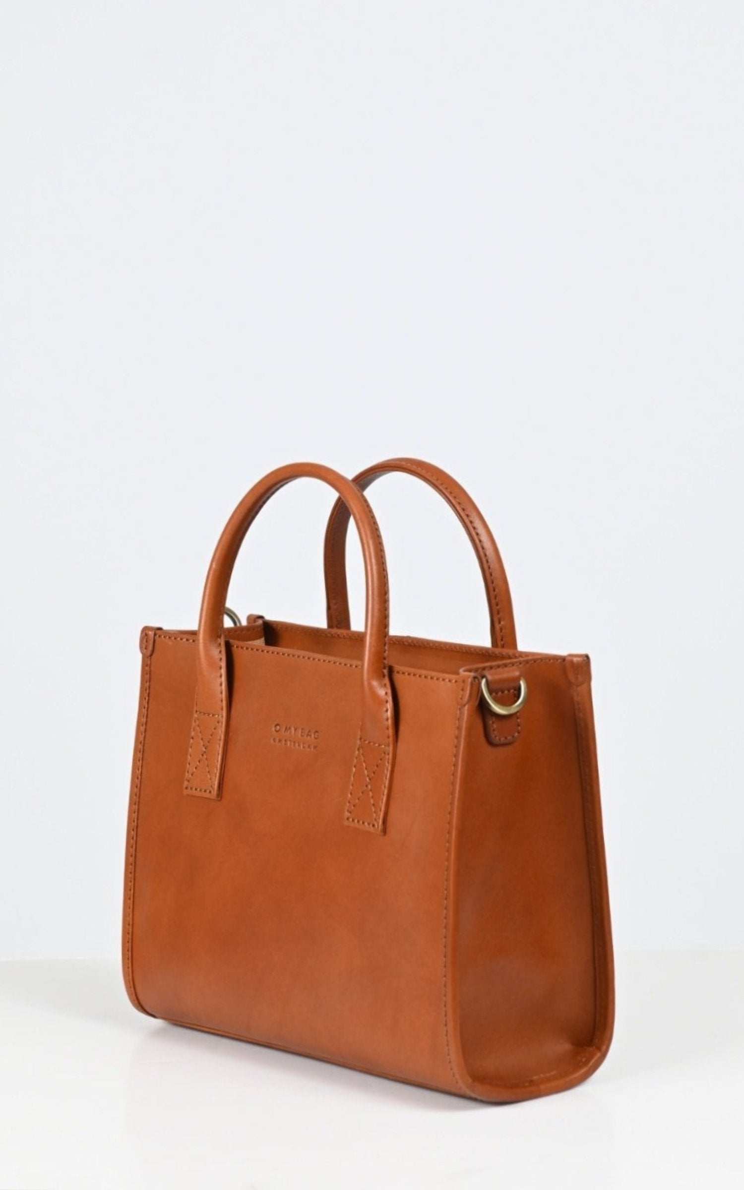 Sac Cuir Mixte O My Bag, modèle Jackie midi de couleur cognac
