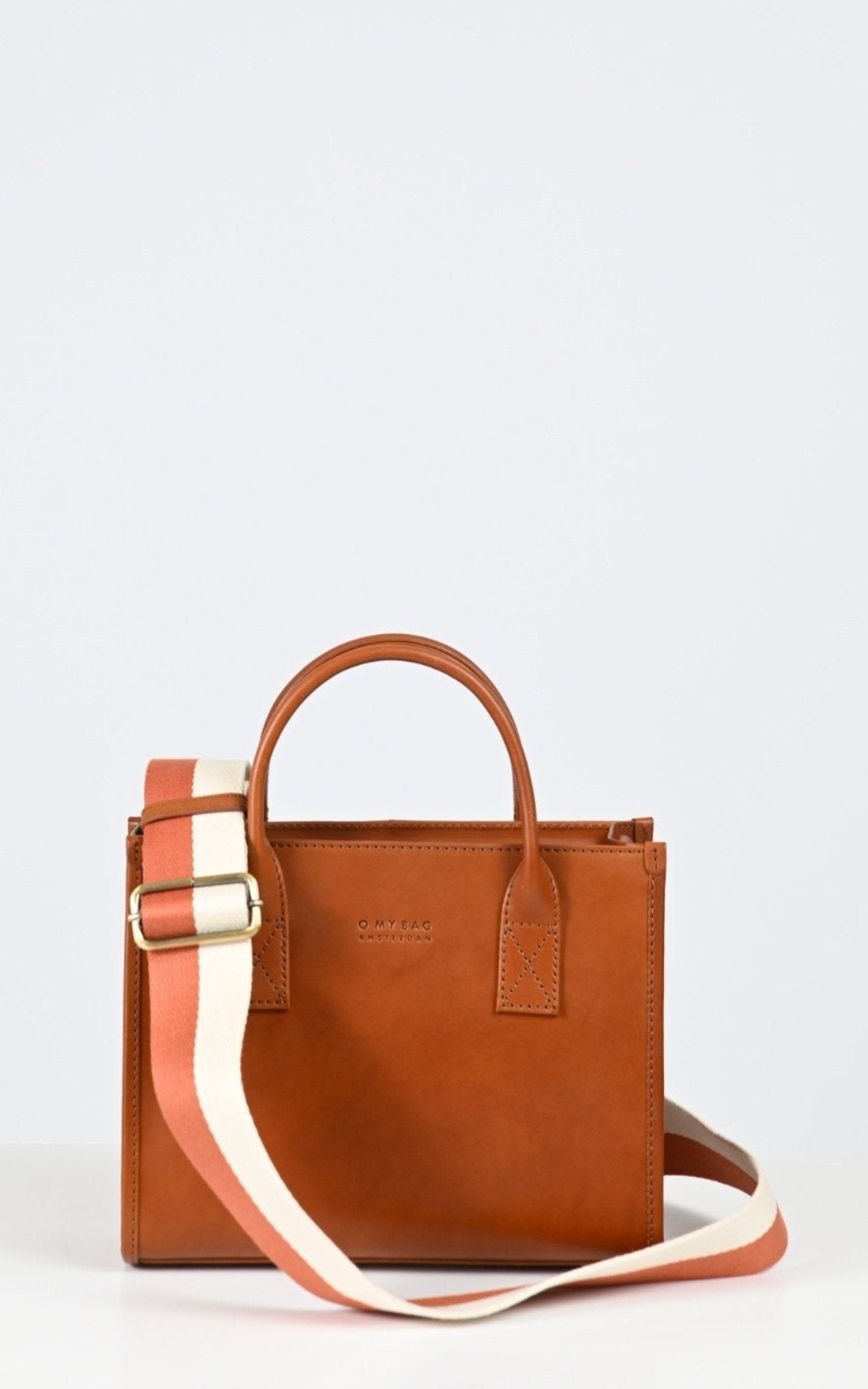 Sac Cuir Mixte O My Bag, modèle Jackie midi de couleur cognac