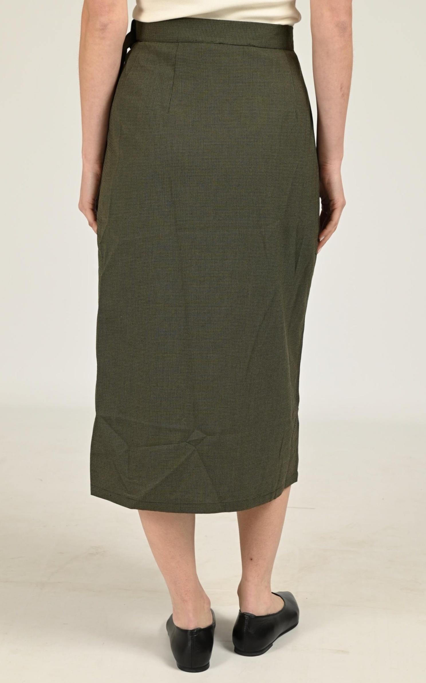 Jupe Textile Femme La Petite Etoile, modèle Jaden de couleur kaki
