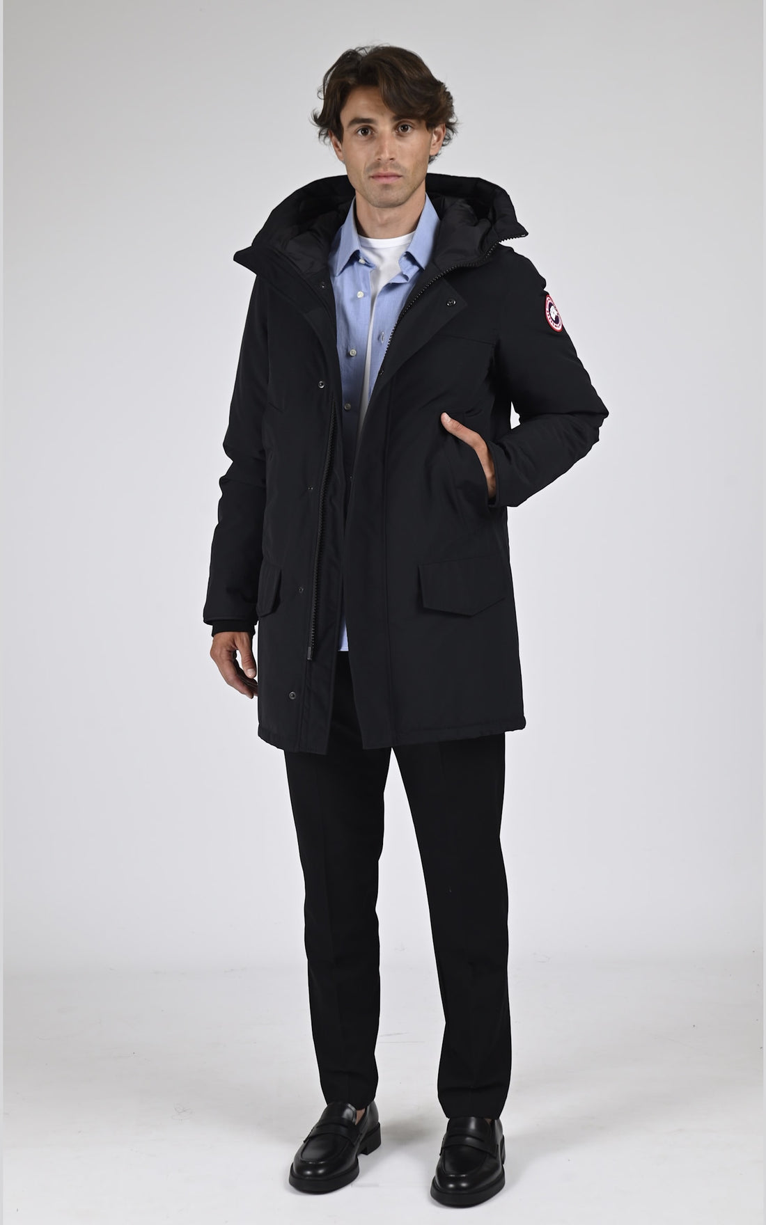 3/4 doudoune Textile Homme Canada goose, modèle Langford 2052m de couleur noir