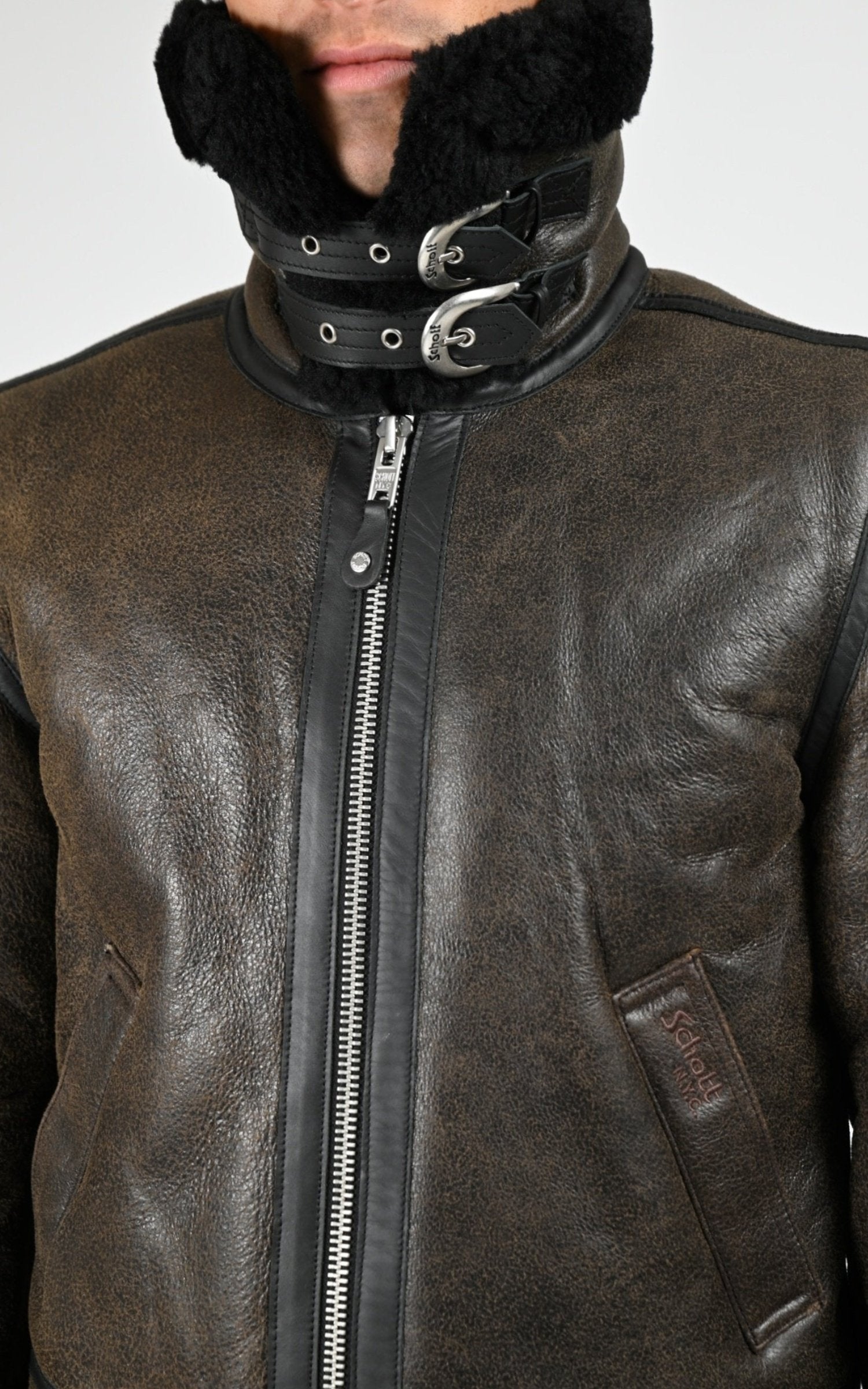 Bombardier Df Homme Schott, modèle Lc1259 de couleur brown / black