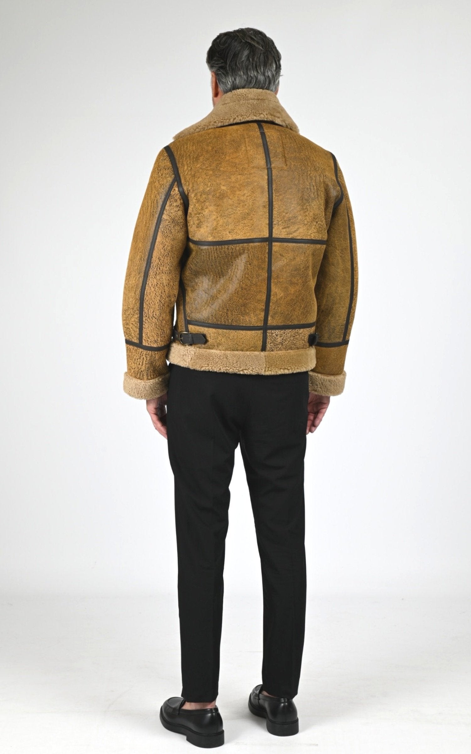 Bombardier Df Homme Schott, modèle Lc1259 de couleur mustard