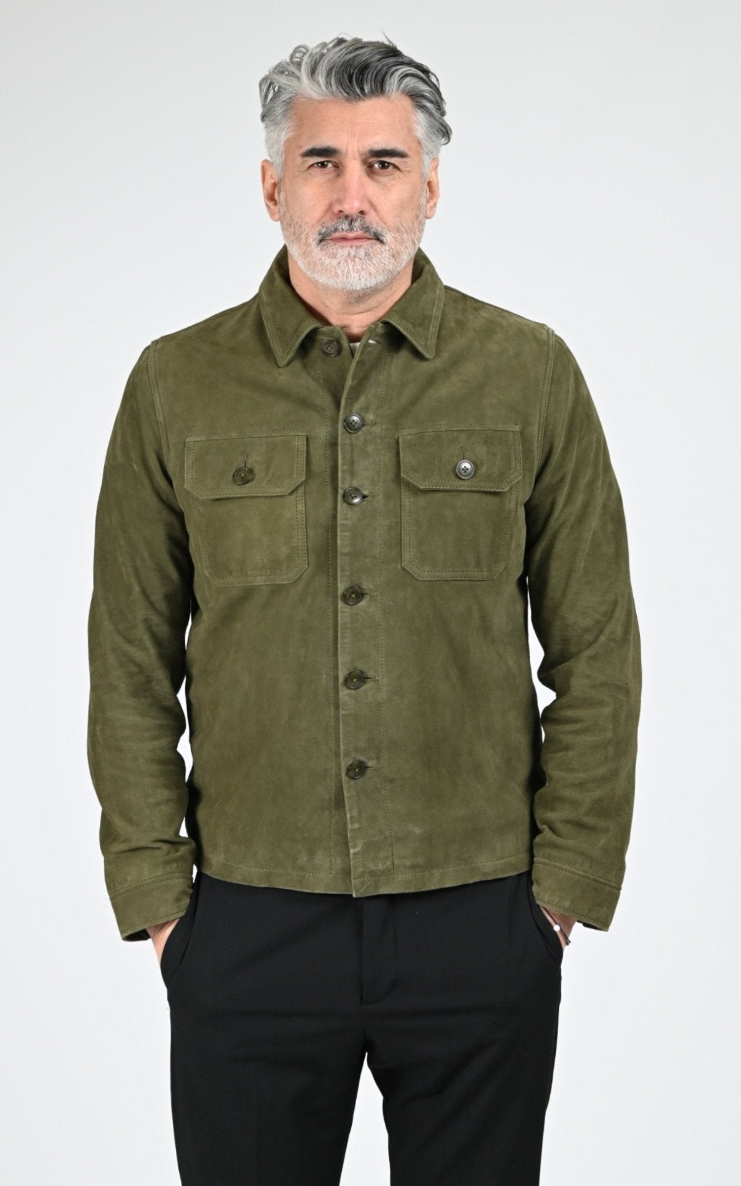 A "LCBRONXS" Kaki Schott Veste Homme closed photo