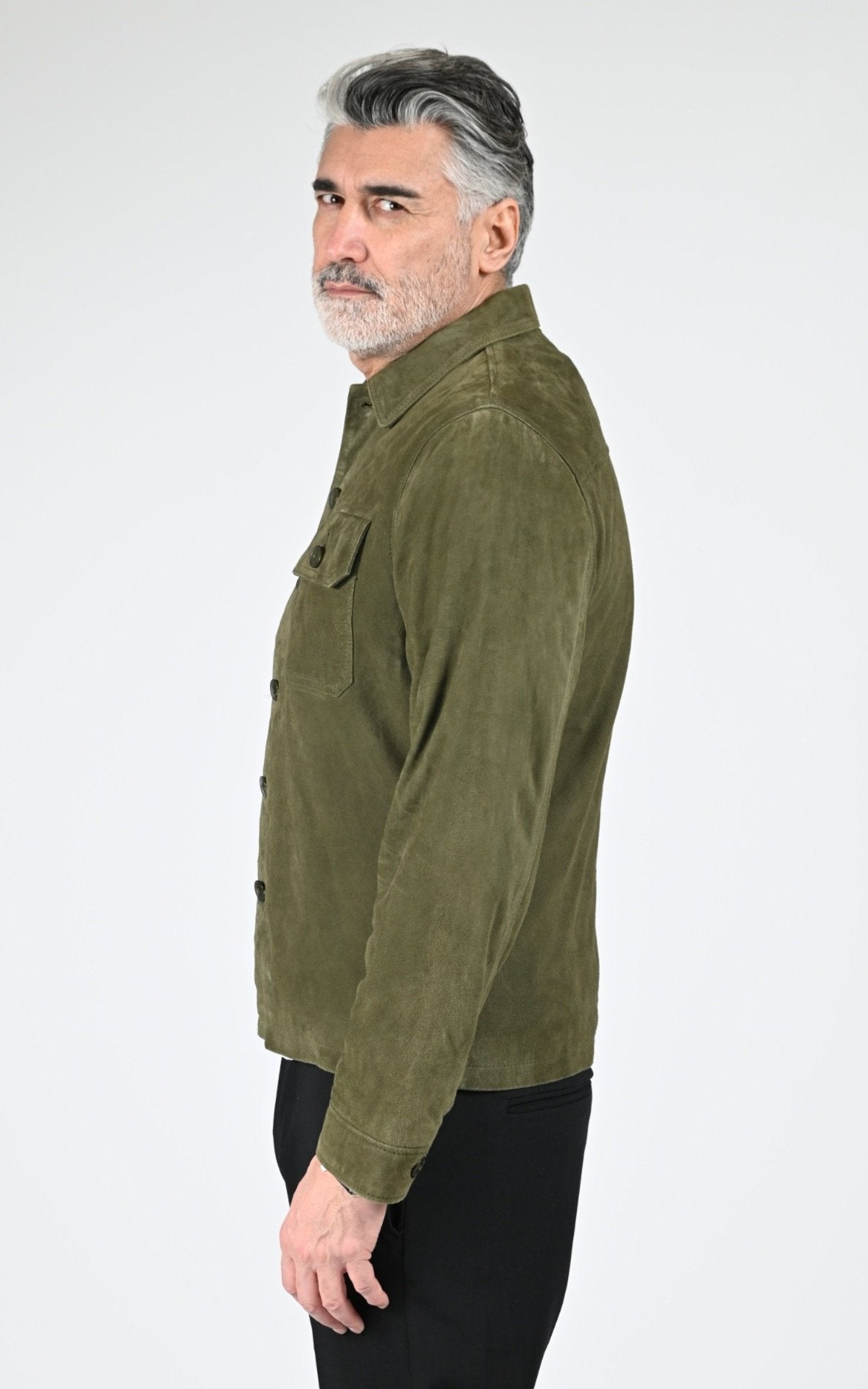 A "LCBRONXS" Kaki Schott Veste Homme interior photo