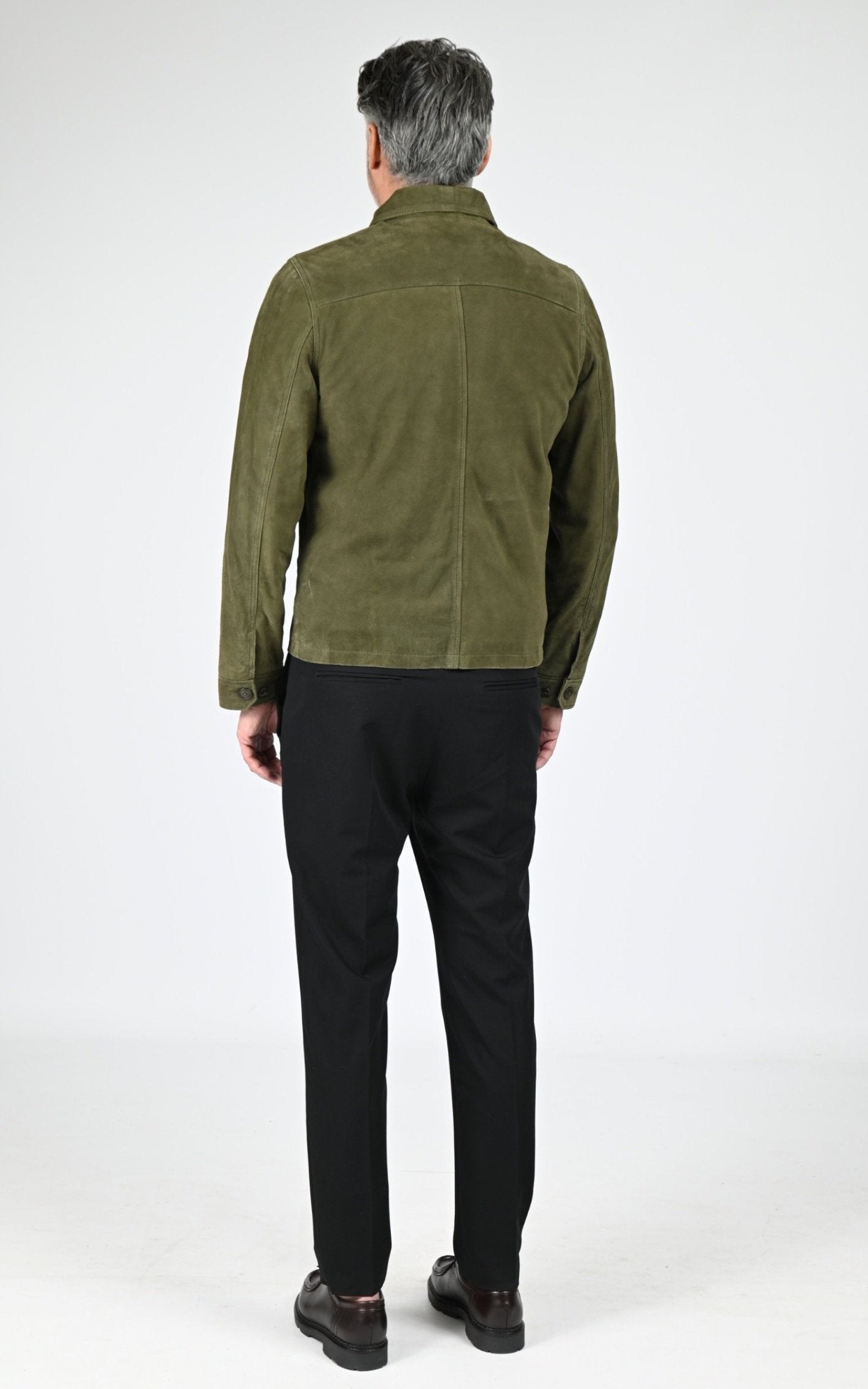 A "LCBRONXS" Kaki Schott Veste Homme back photo