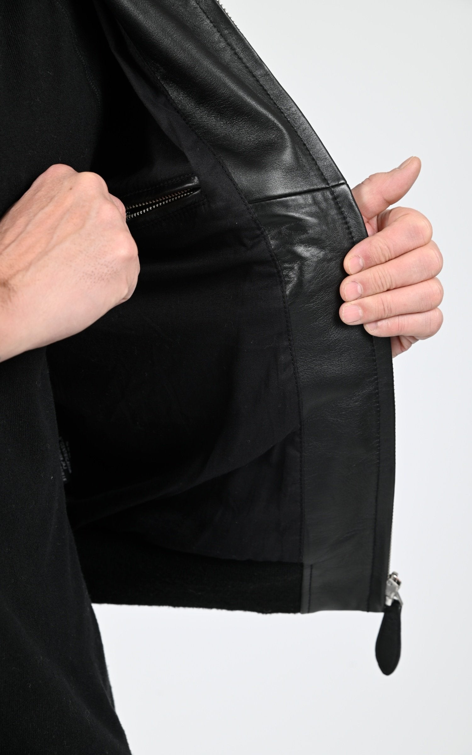 Blouson Cuir Homme Jaj -Schott-, modèle Lc aircraft de couleur black