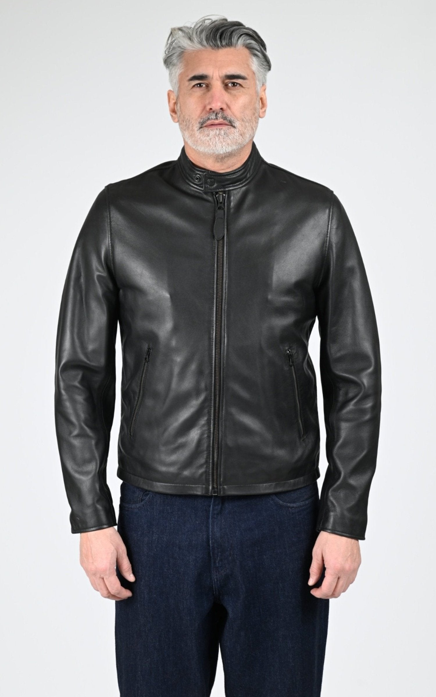 A "LC BIKER" Noir Schott Blouson Homme opened photo