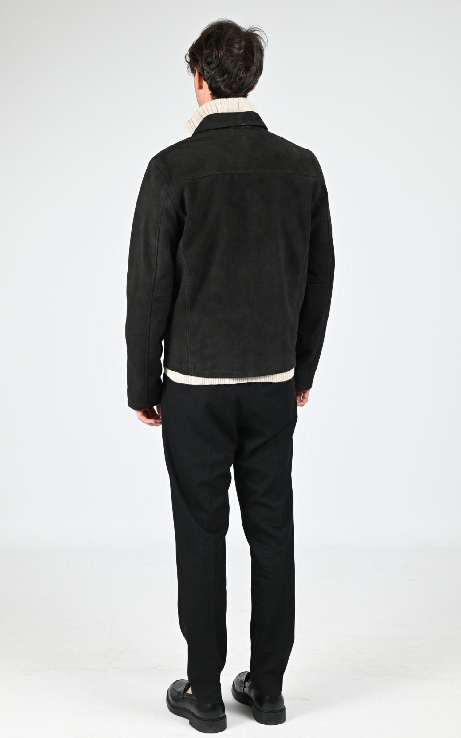 Veste Daim Homme Jaj -Schott-, modèle Lc classic s de couleur black