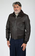 Pilote Cuir Homme Schott, modèle Lc fly w22 de couleur marron