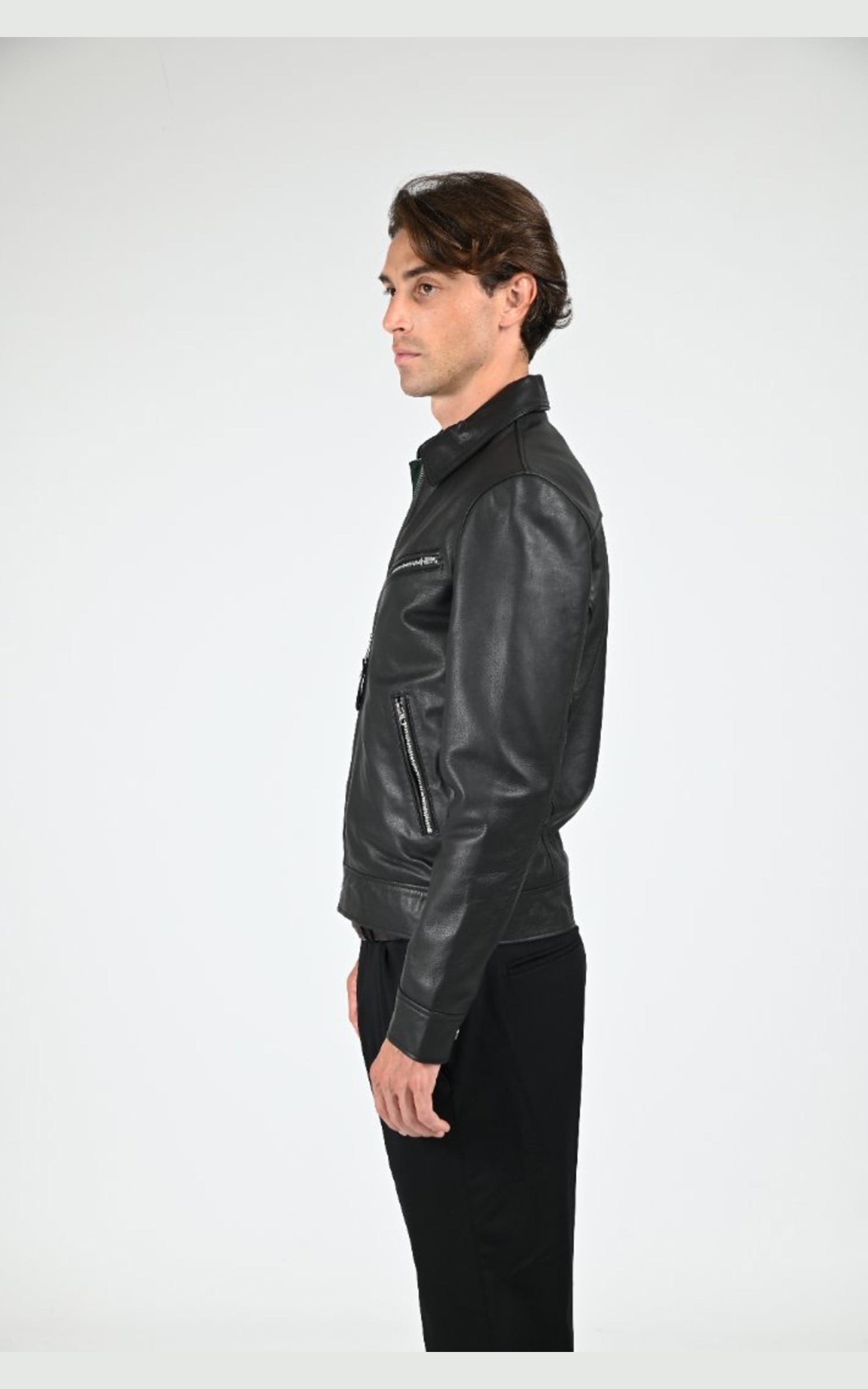 Blouson Cuir Homme Schott, modèle Lc montana de couleur noir