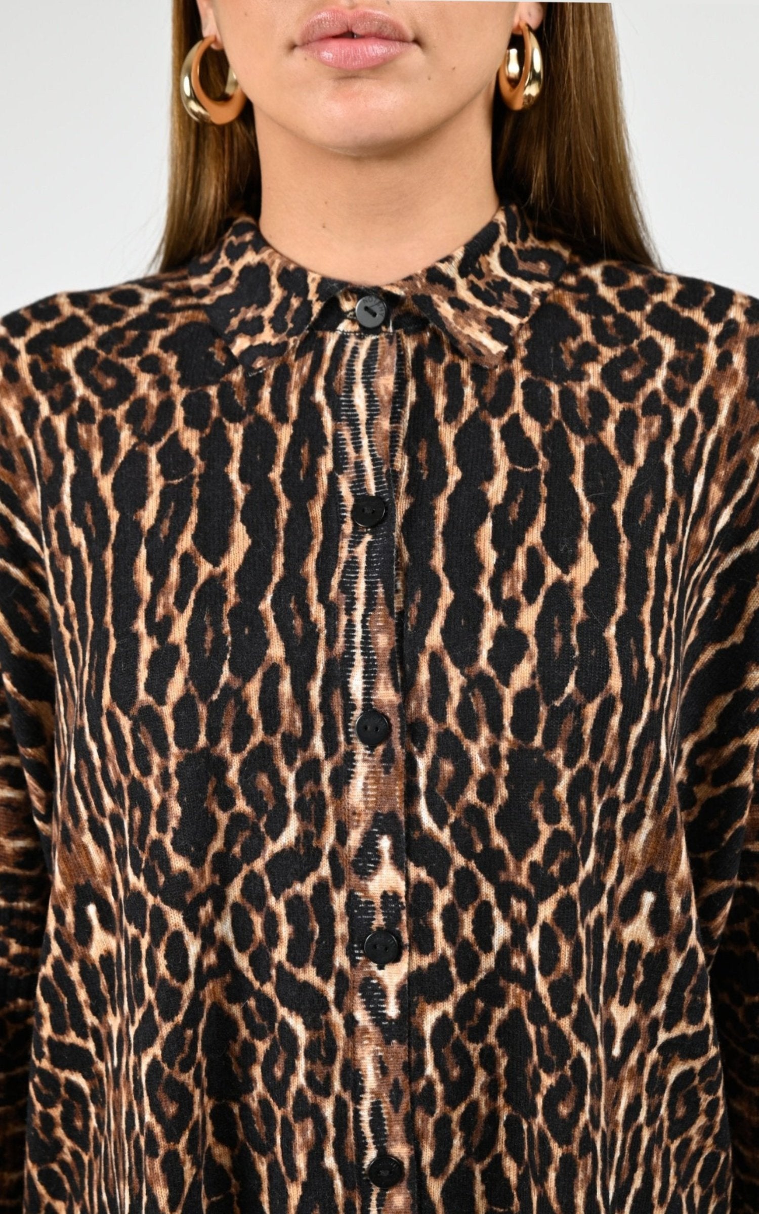 Pull poncho Textile Femme Notshy, modèle Lee 4704125c de couleur leopard