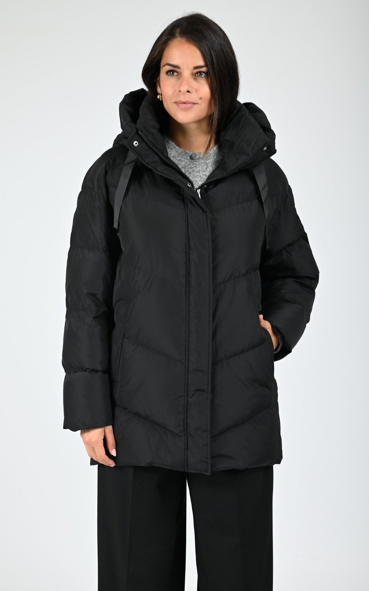 Doudoune confort à capuche Lavina noir 1