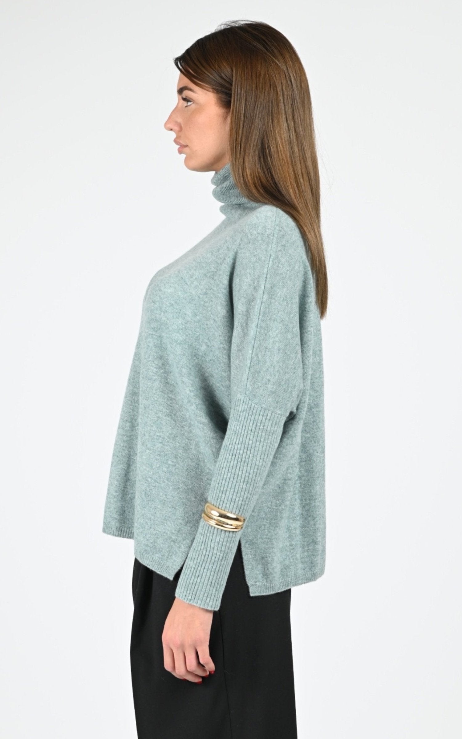 Pull Textile Femme Notshy, modèle Margareth 4704003c de couleur aquamarine