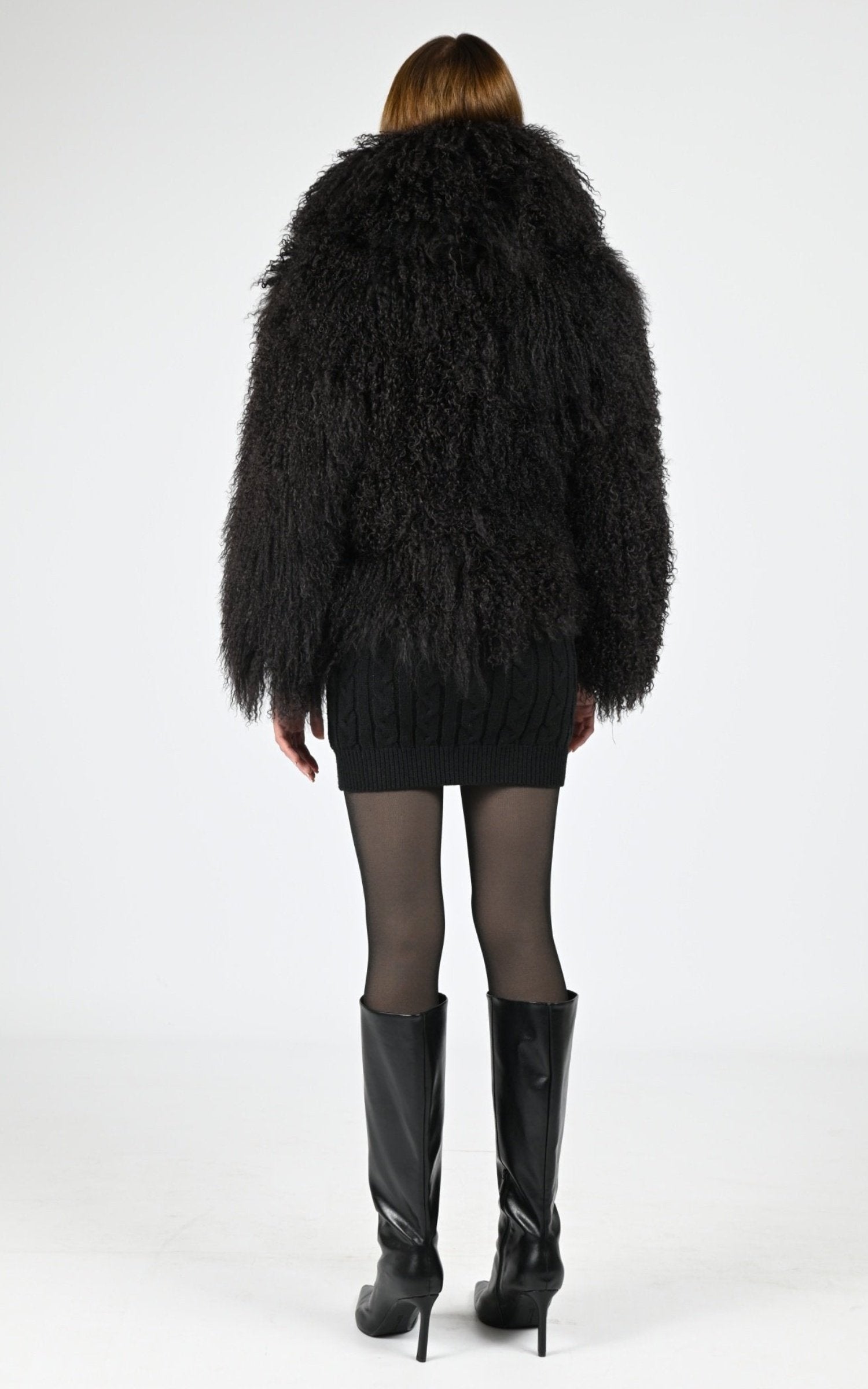 Veste Fourrure Femme Flo-Clo, modèle Miba de couleur moro