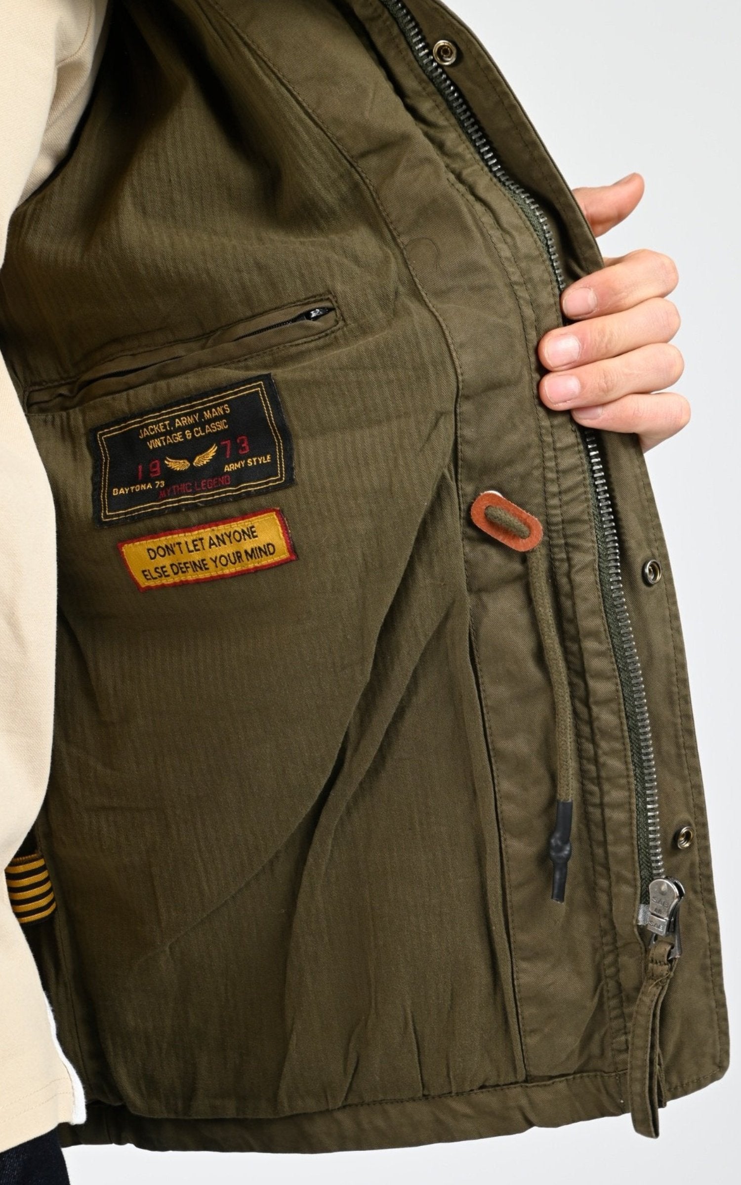 Veste Textile Homme Daytona 73, modèle Minos 104124 de couleur light khaki