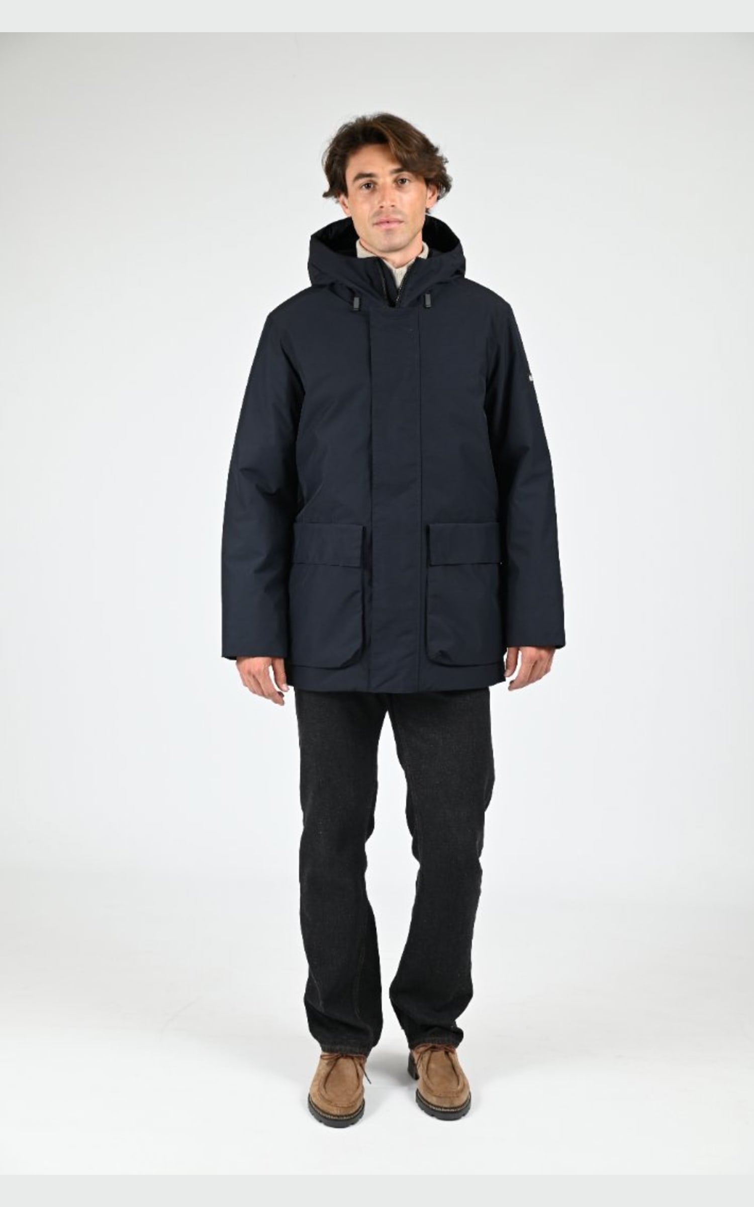 Parka Textile Homme Aigle, modèle Molespo aiw25moui001 de couleur noir