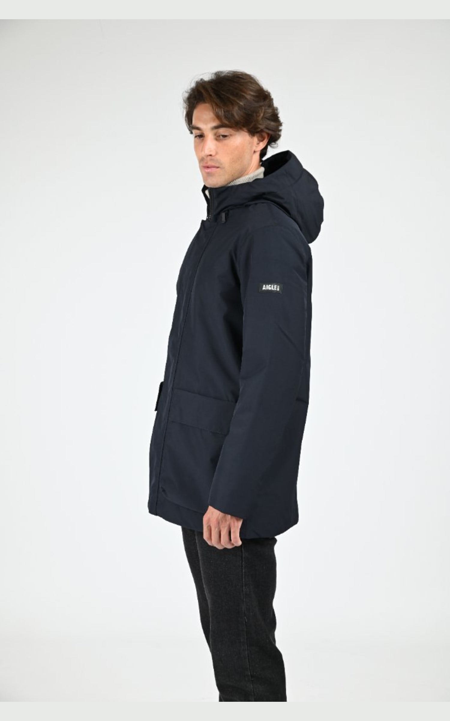 Parka Textile Homme Aigle, modèle Molespo aiw25moui001 de couleur noir