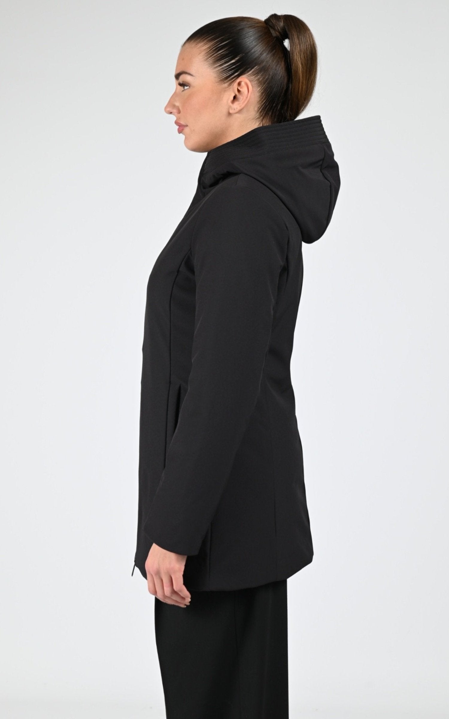 Veste Textile Femme Woolrich, modèle New firth down ou2045 de couleur black