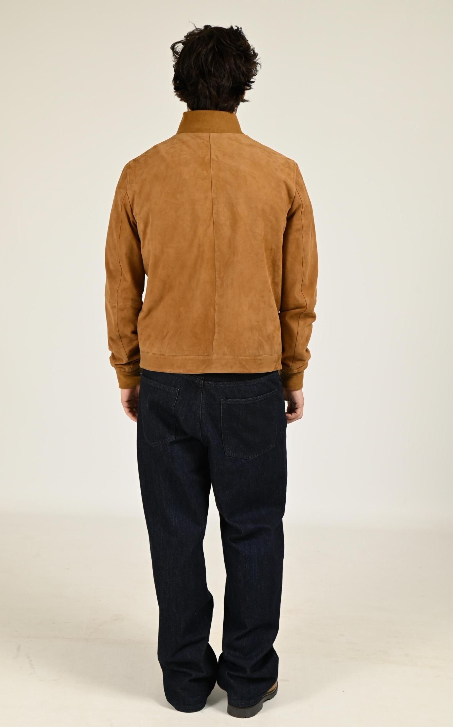 Blouson en daim Ziggy cognac