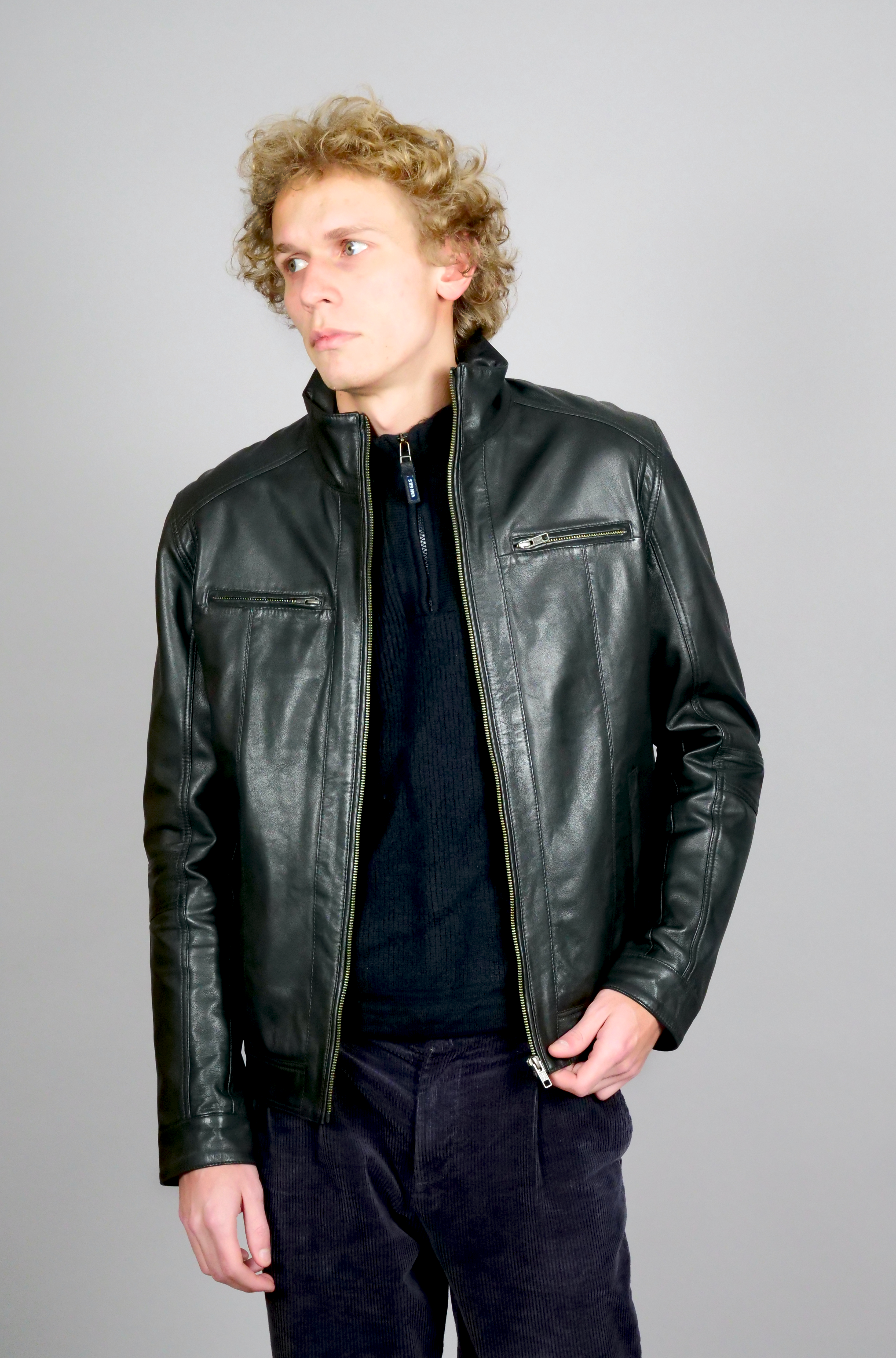 Marlow Lamb Polish Nappa Leather -Man Black