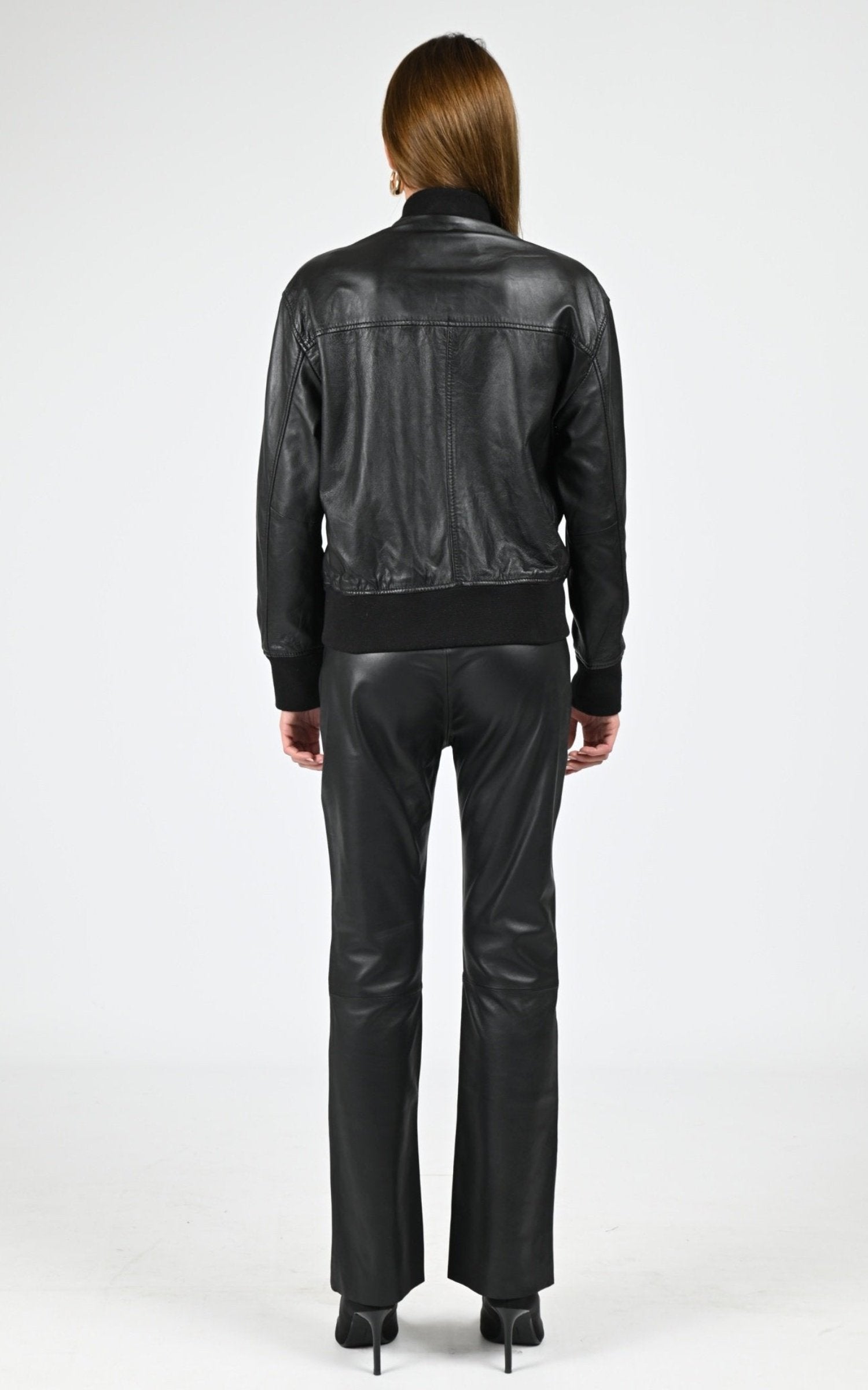 Blouson Cuir Femme Oakwood, modèle Paige 65168 de couleur black 501