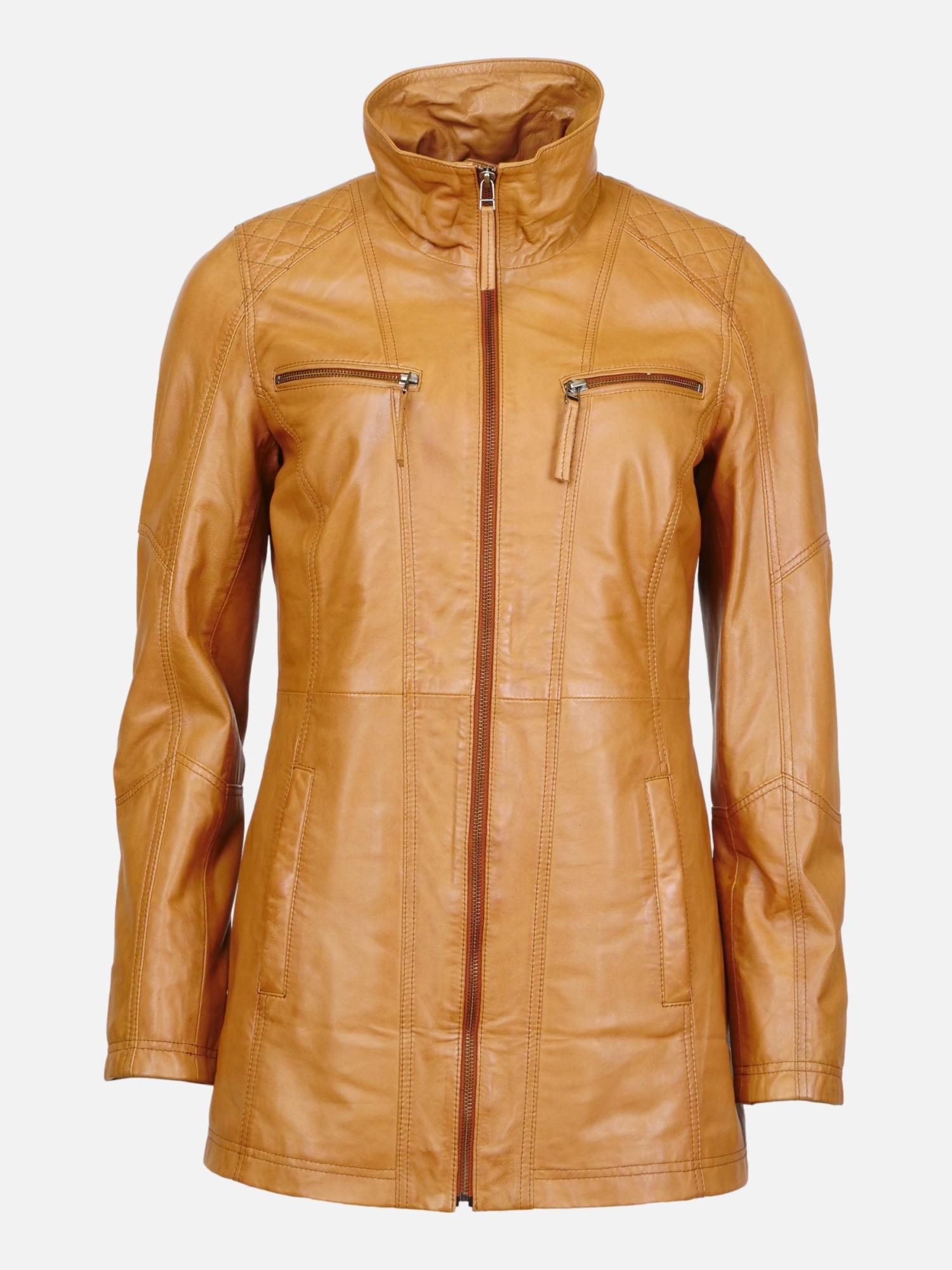 New Alaine Lamb Malli Leather - Women Cognac