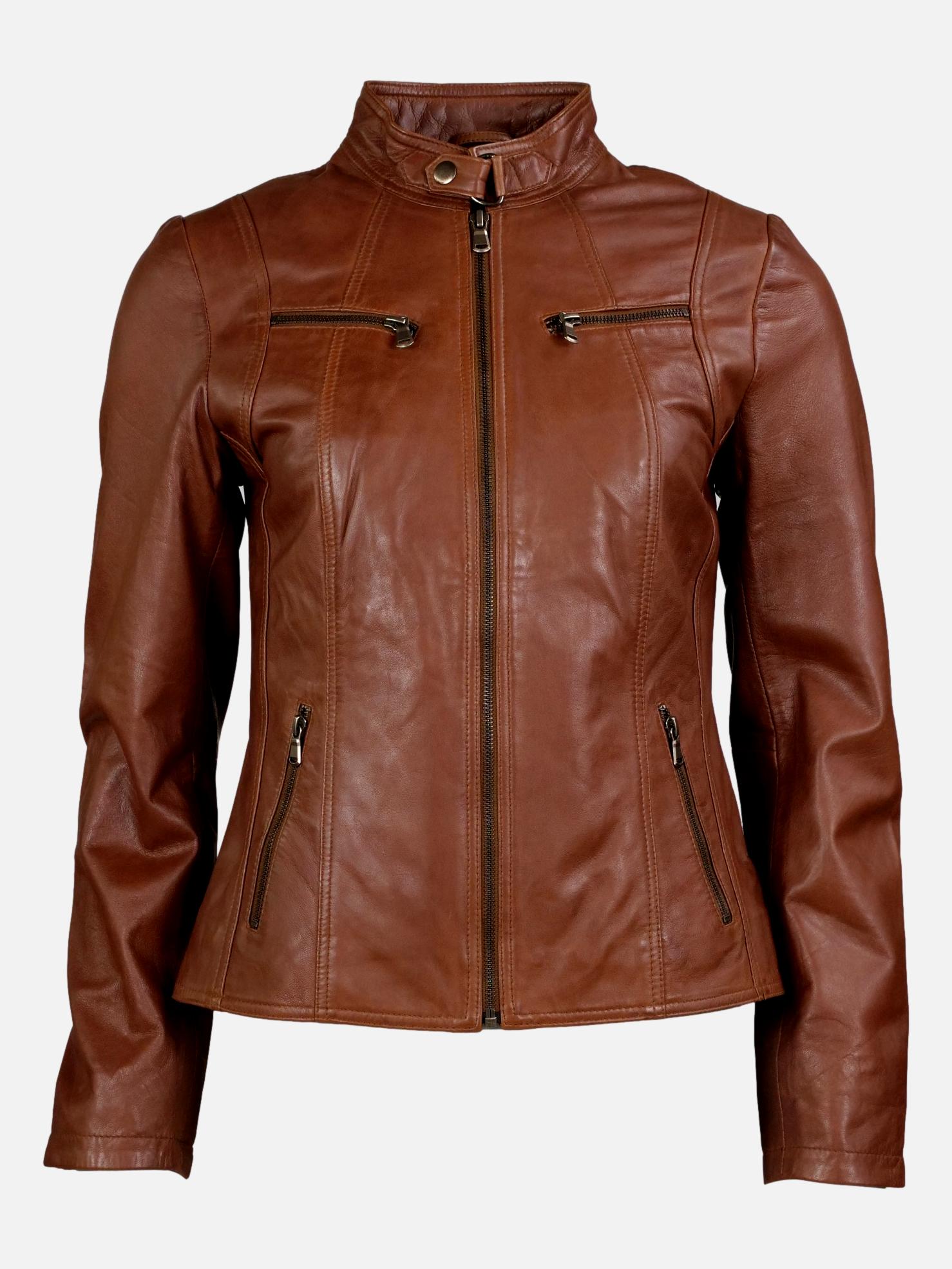 Merry Lamb Polish Nappa Leather Dark Tan