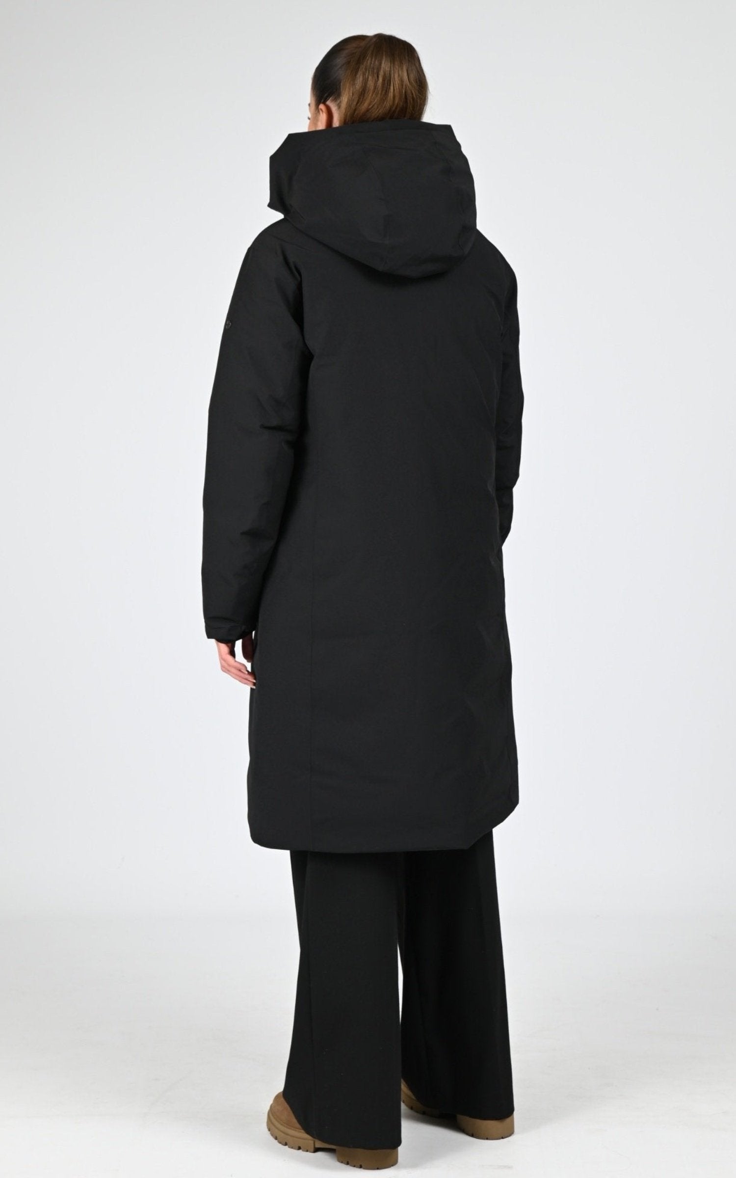 Parka Textile Femme Scandinavian Edition, modèle Path de couleur onyx