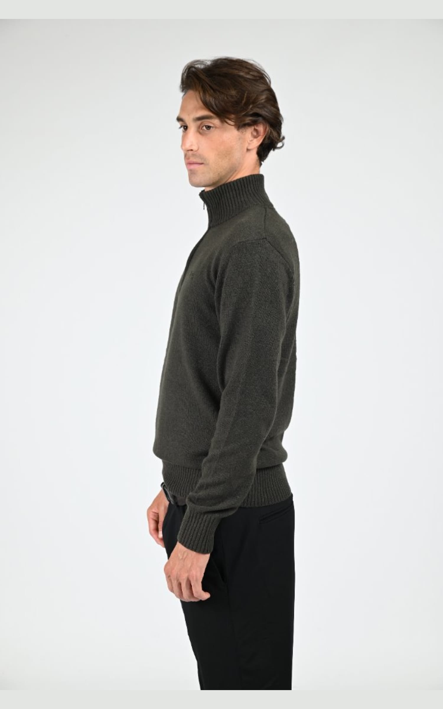 Pull Textile Homme Schott, modèle Pl lance 2 de couleur vert
