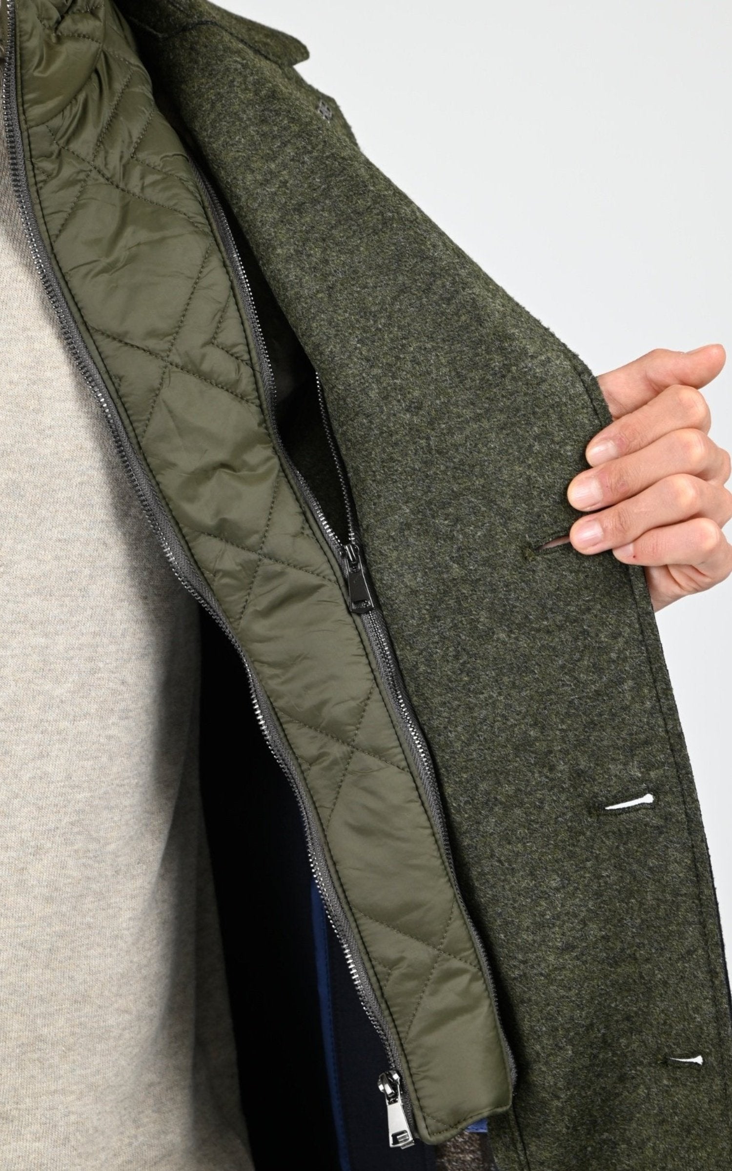 3/4 Textile Homme Bob, modèle Andy 153/p de couleur militare