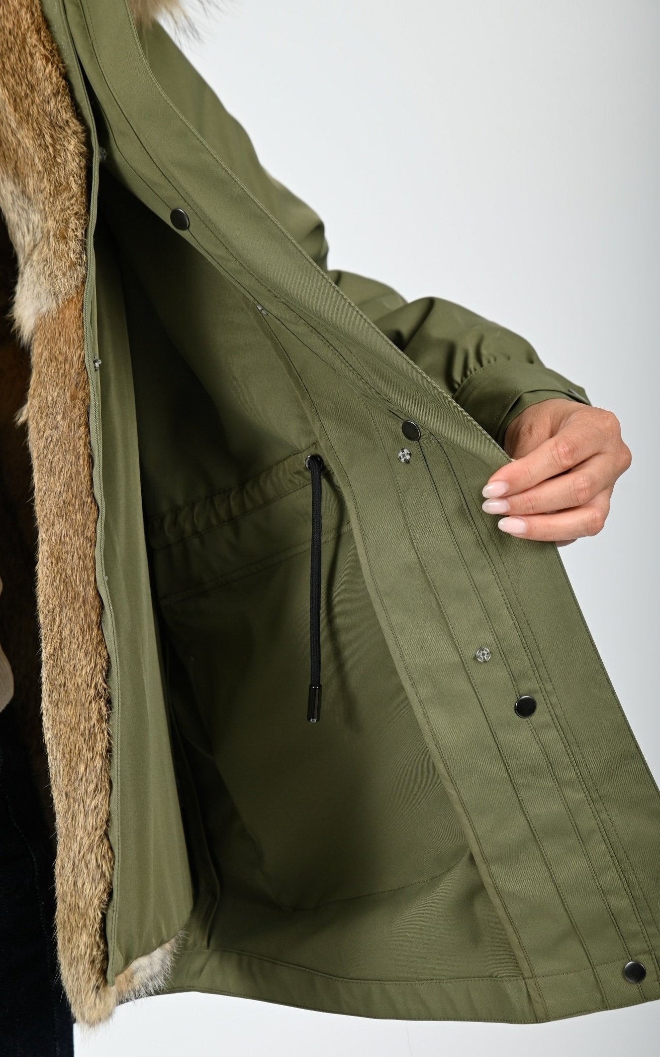 Parka army fourrure Emma kaki