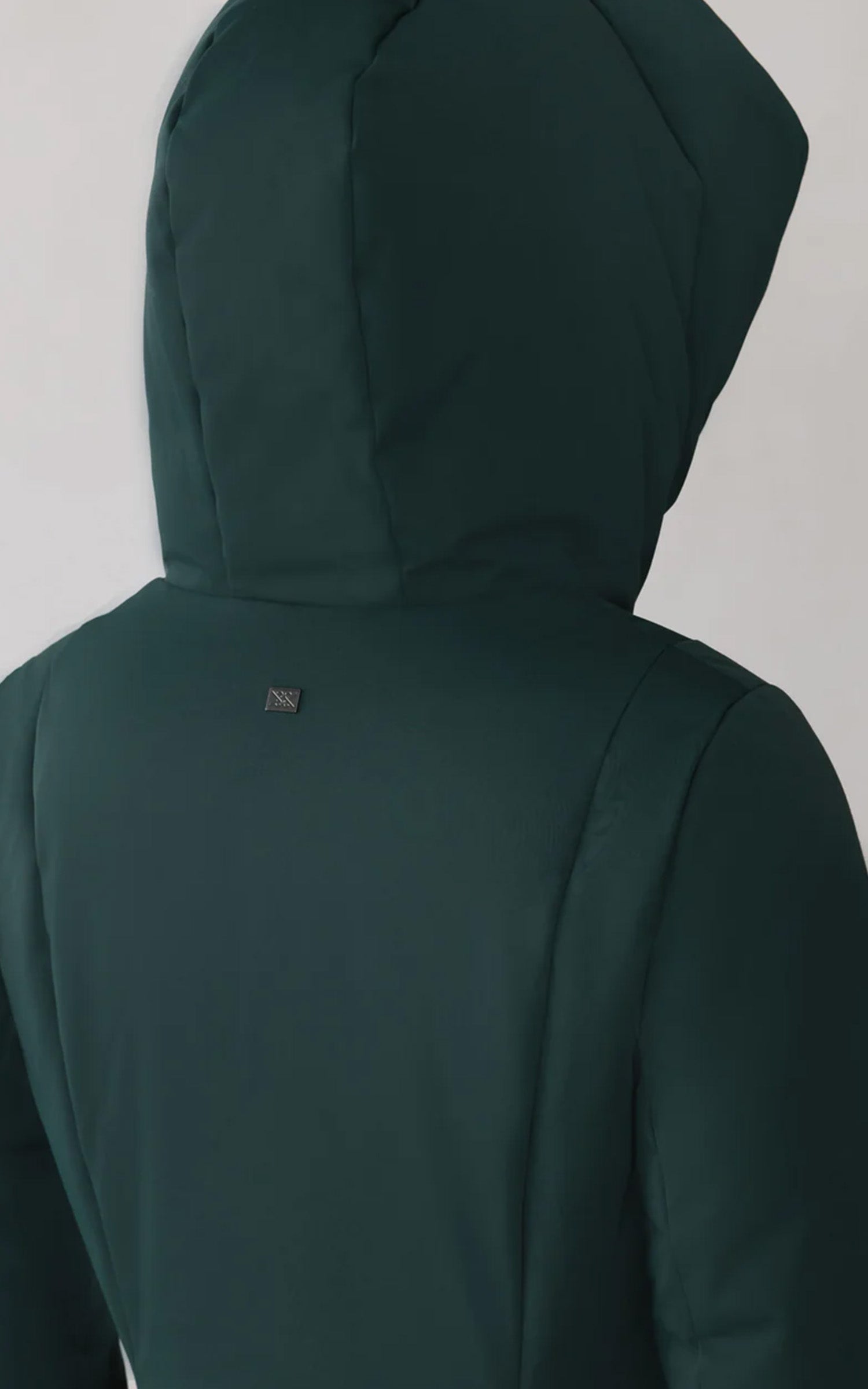 Parka cintrée vert