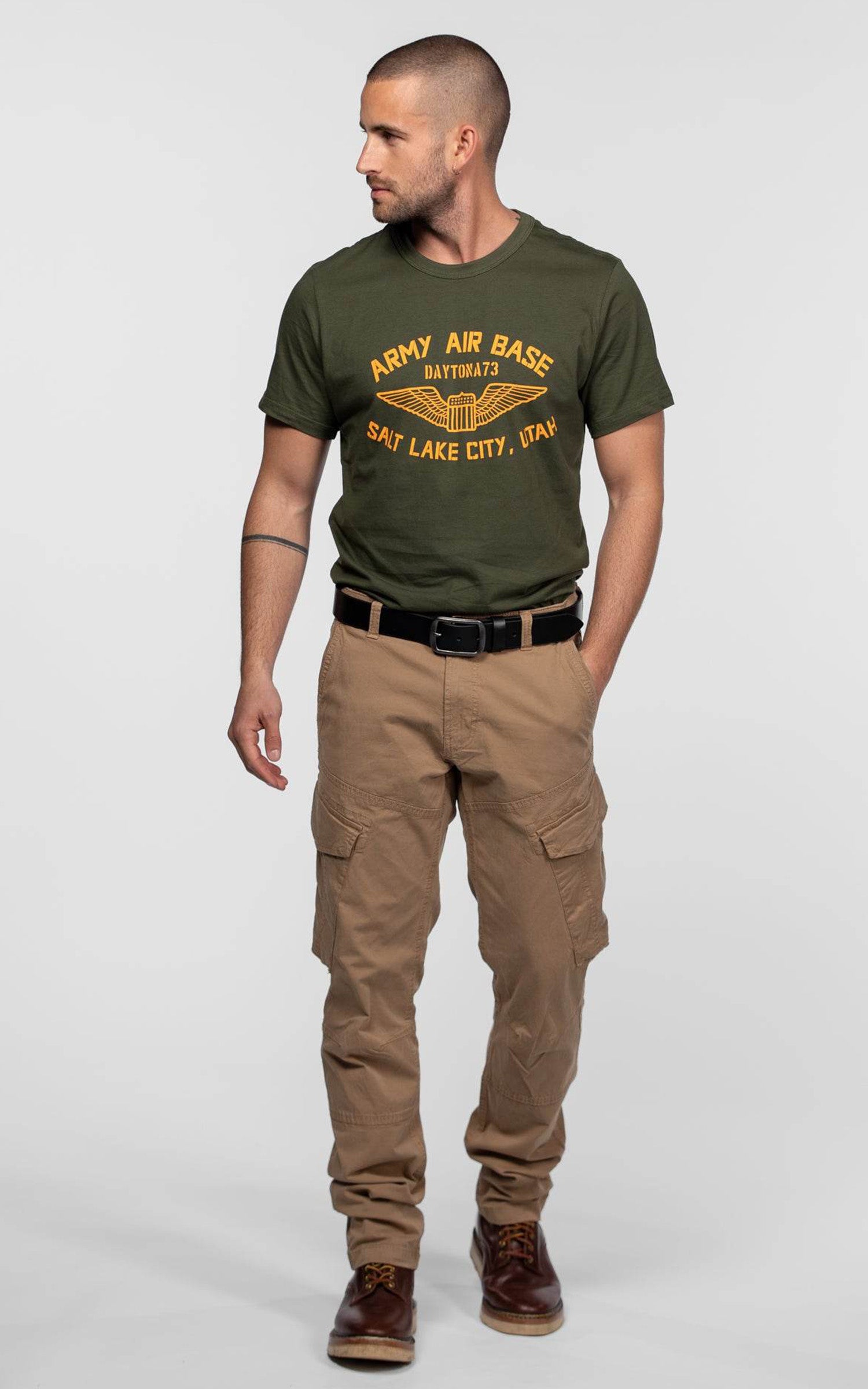 Pantalon cargo beige