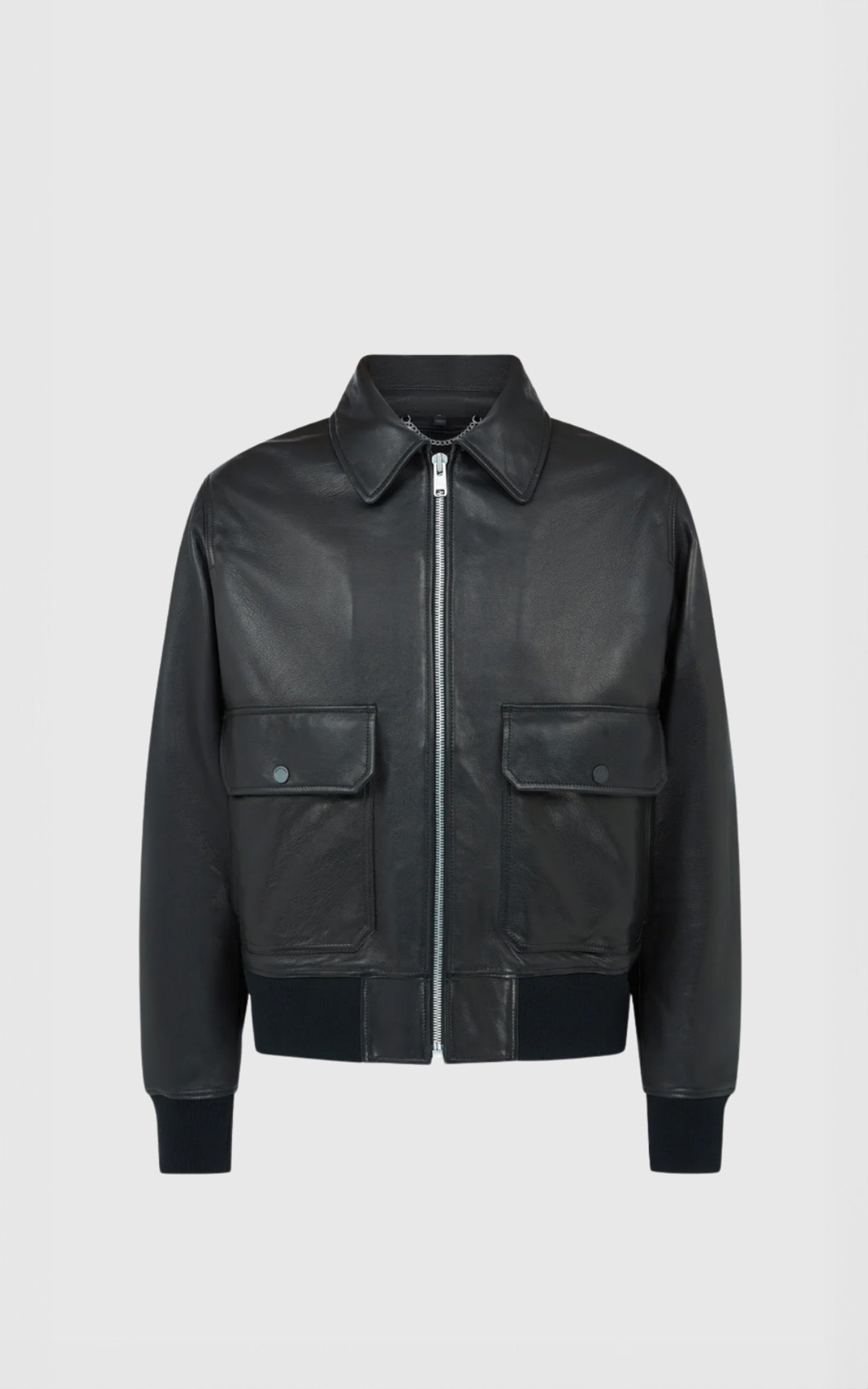 Pilote chaud cuir Pilot Jacket noir