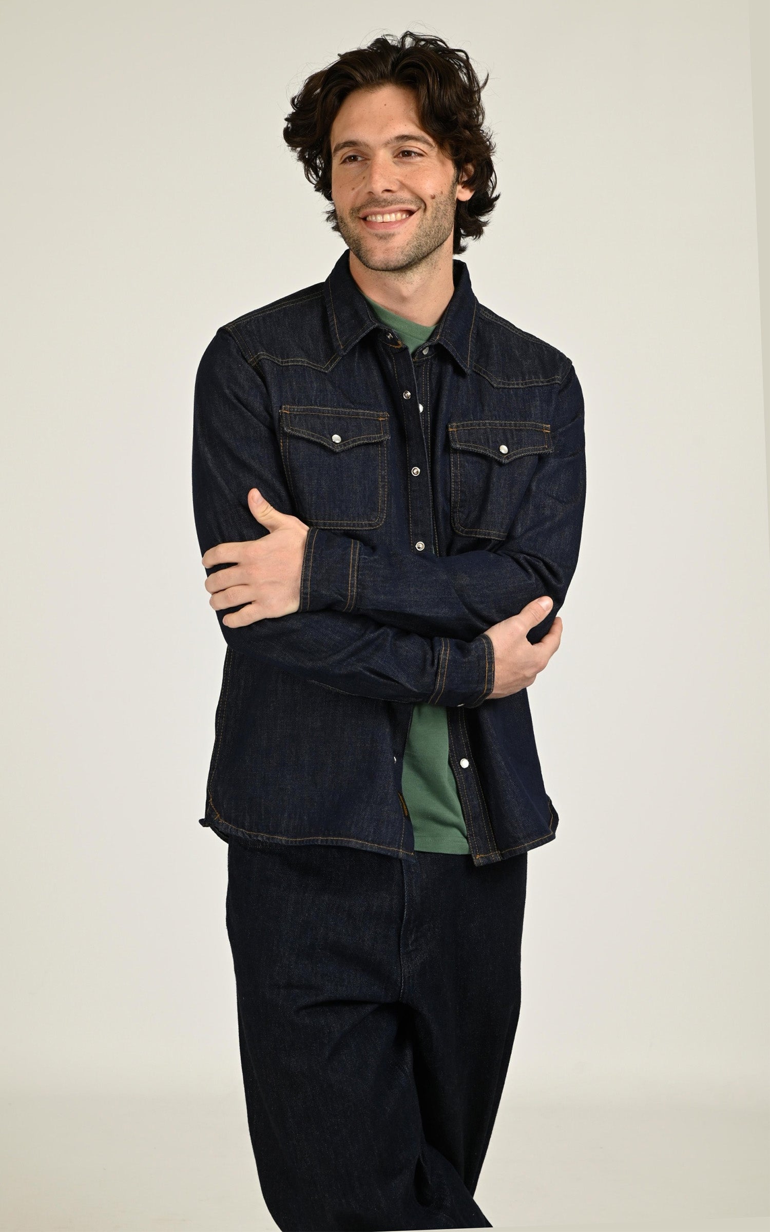 Chemise denim Patrol bleu foncé