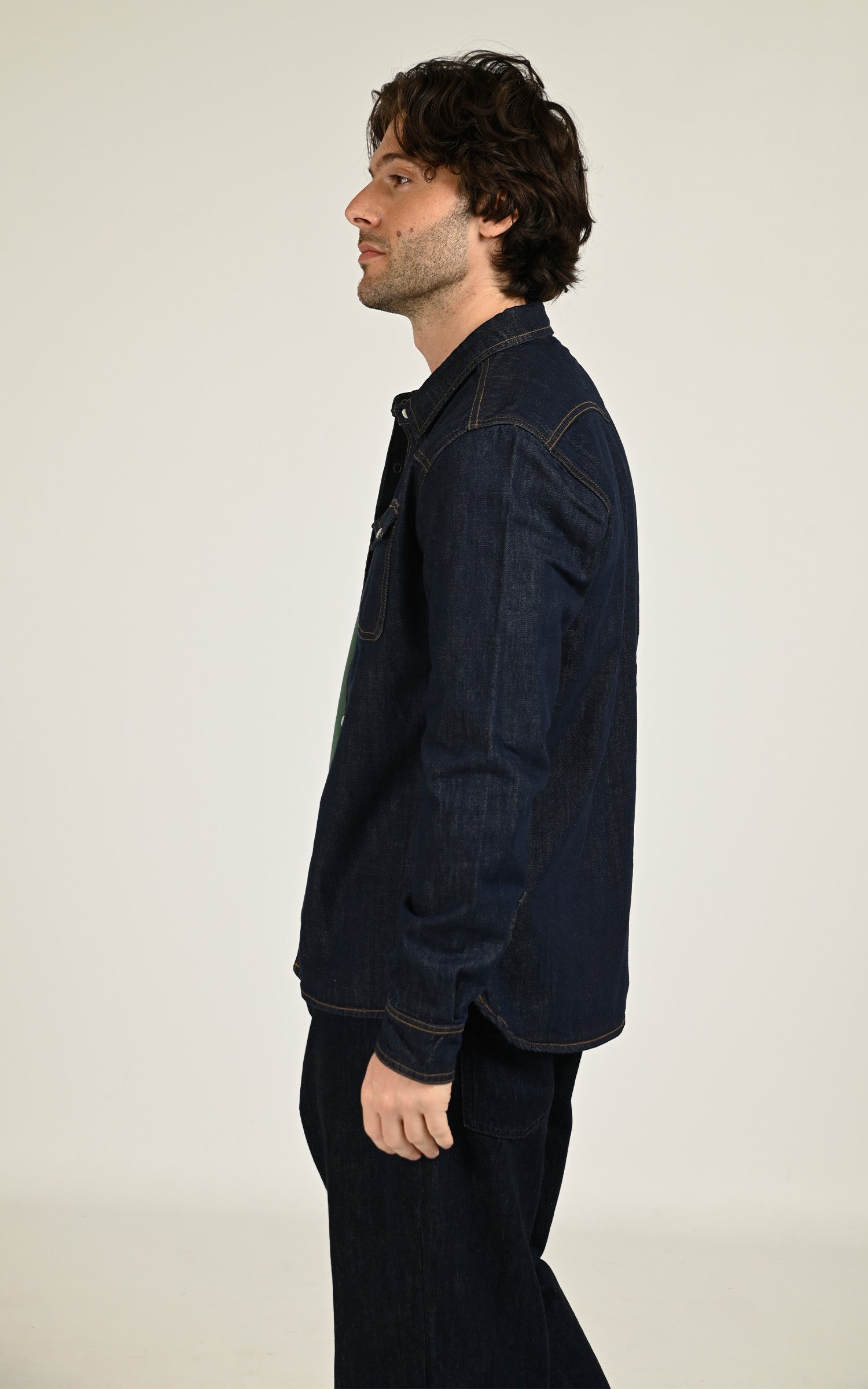 Chemise denim Patrol bleu foncé