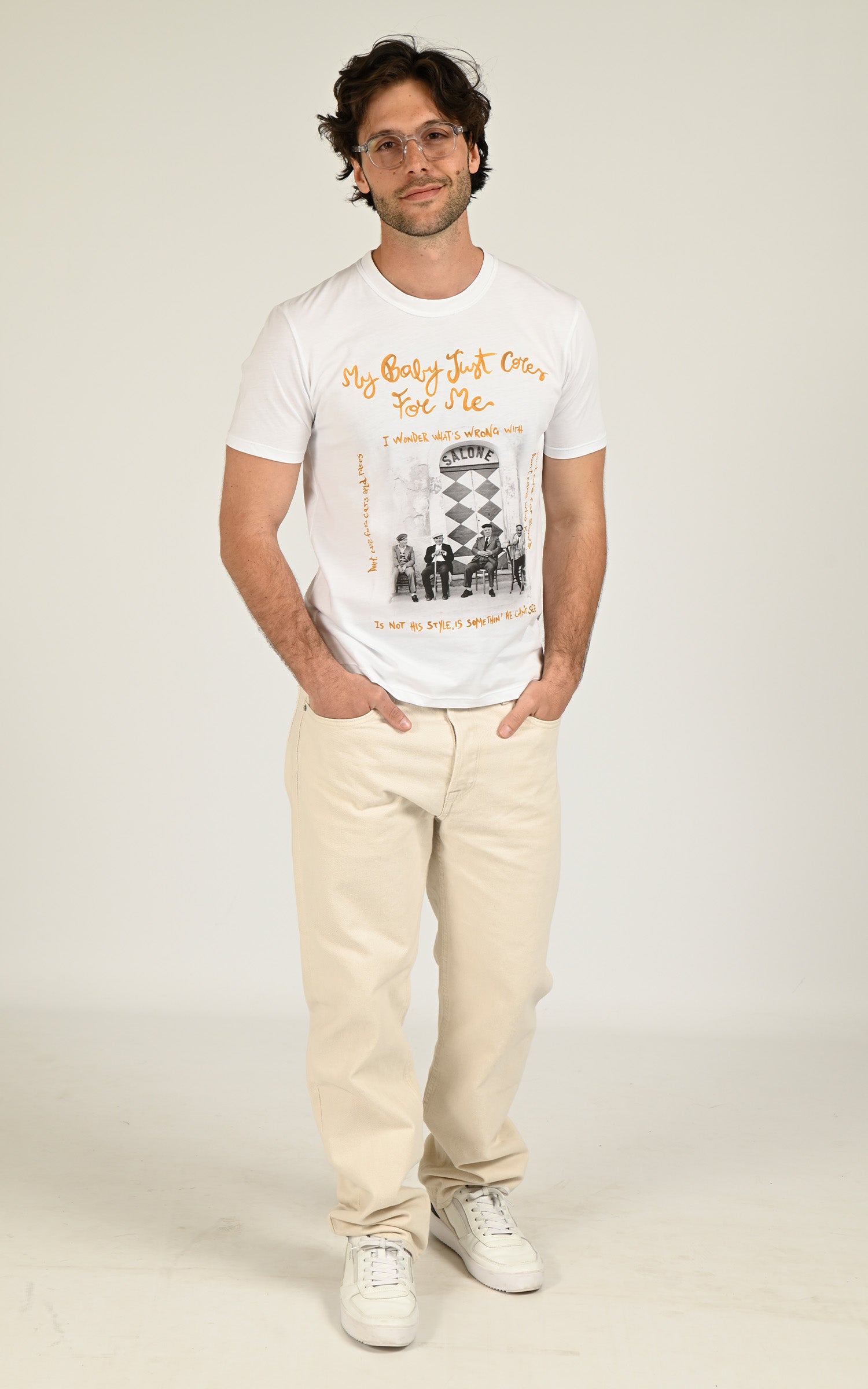 White Blawy print t-shirt