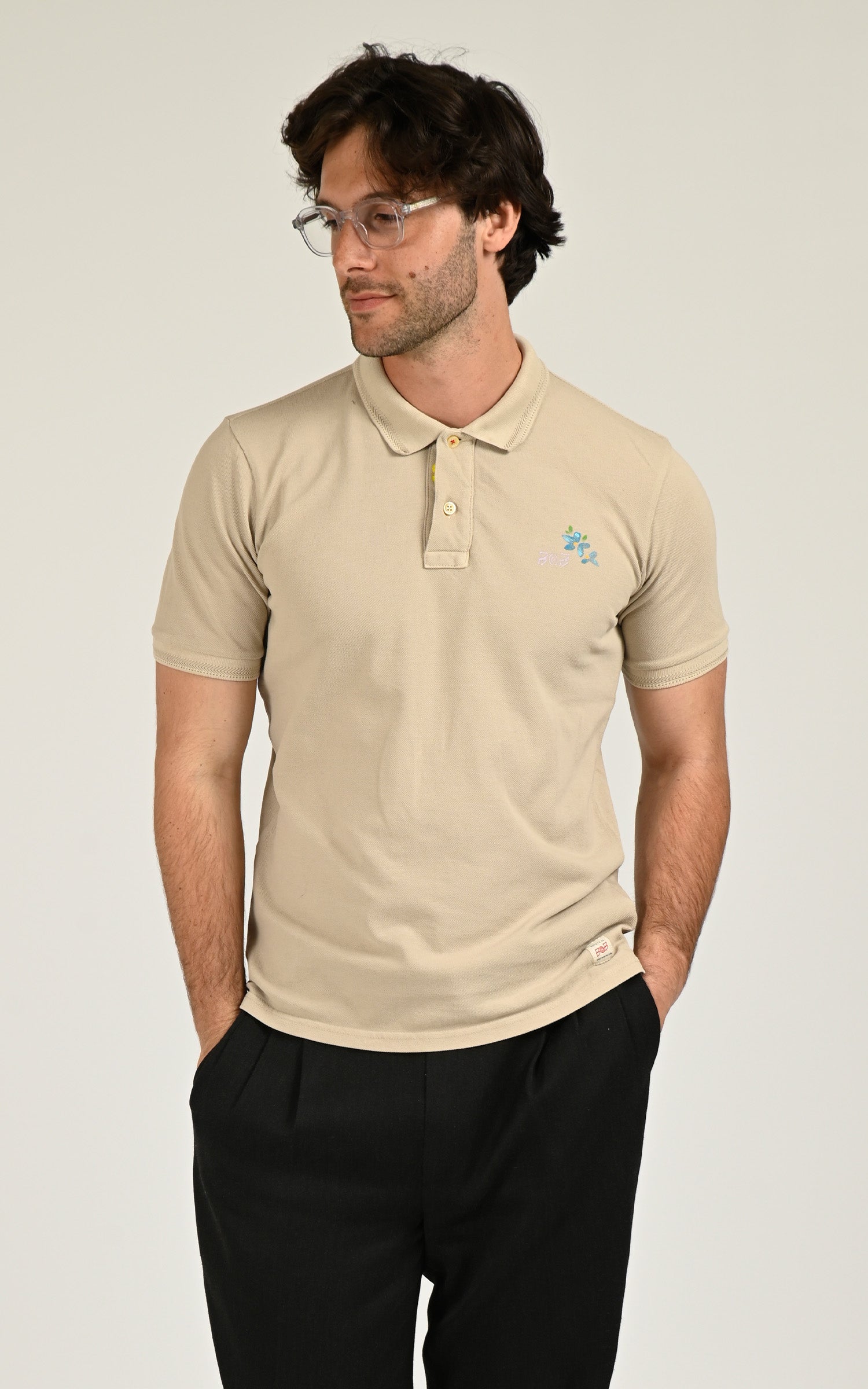 Polo Front beige